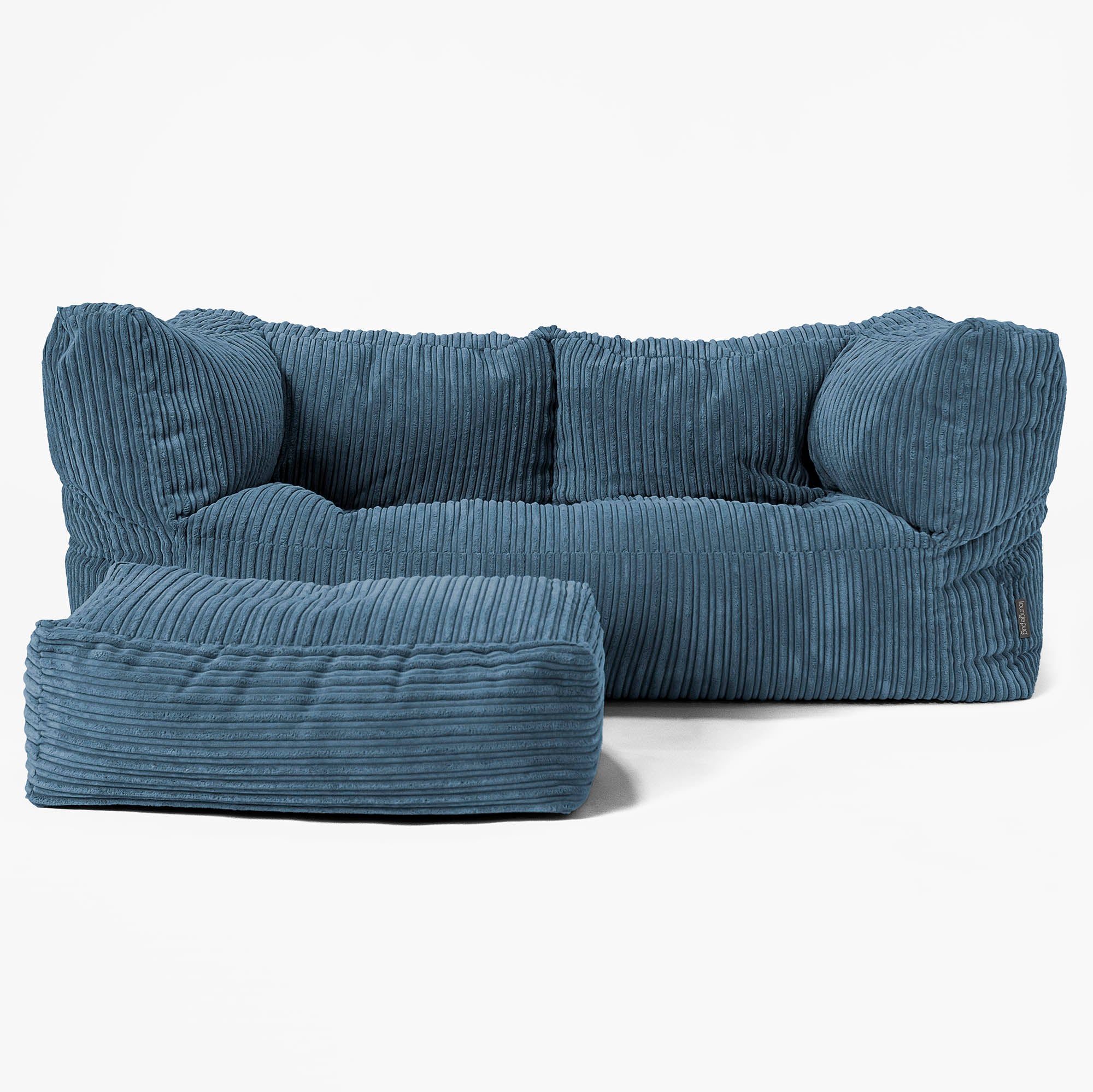 Albert 2-sits Saccosäcksoffa - Klassisk Manchestertyg Marinblå - Image 2