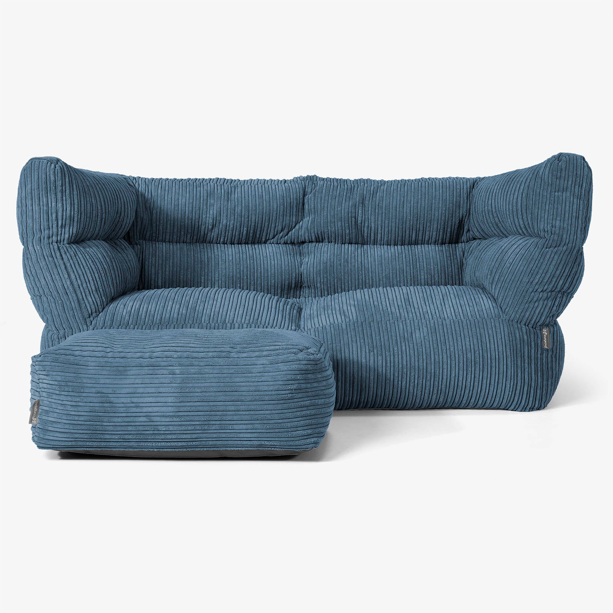 Louis 2-sits Saccosäcksoffa - Klassisk Manchestertyg Marinblå - Image 2