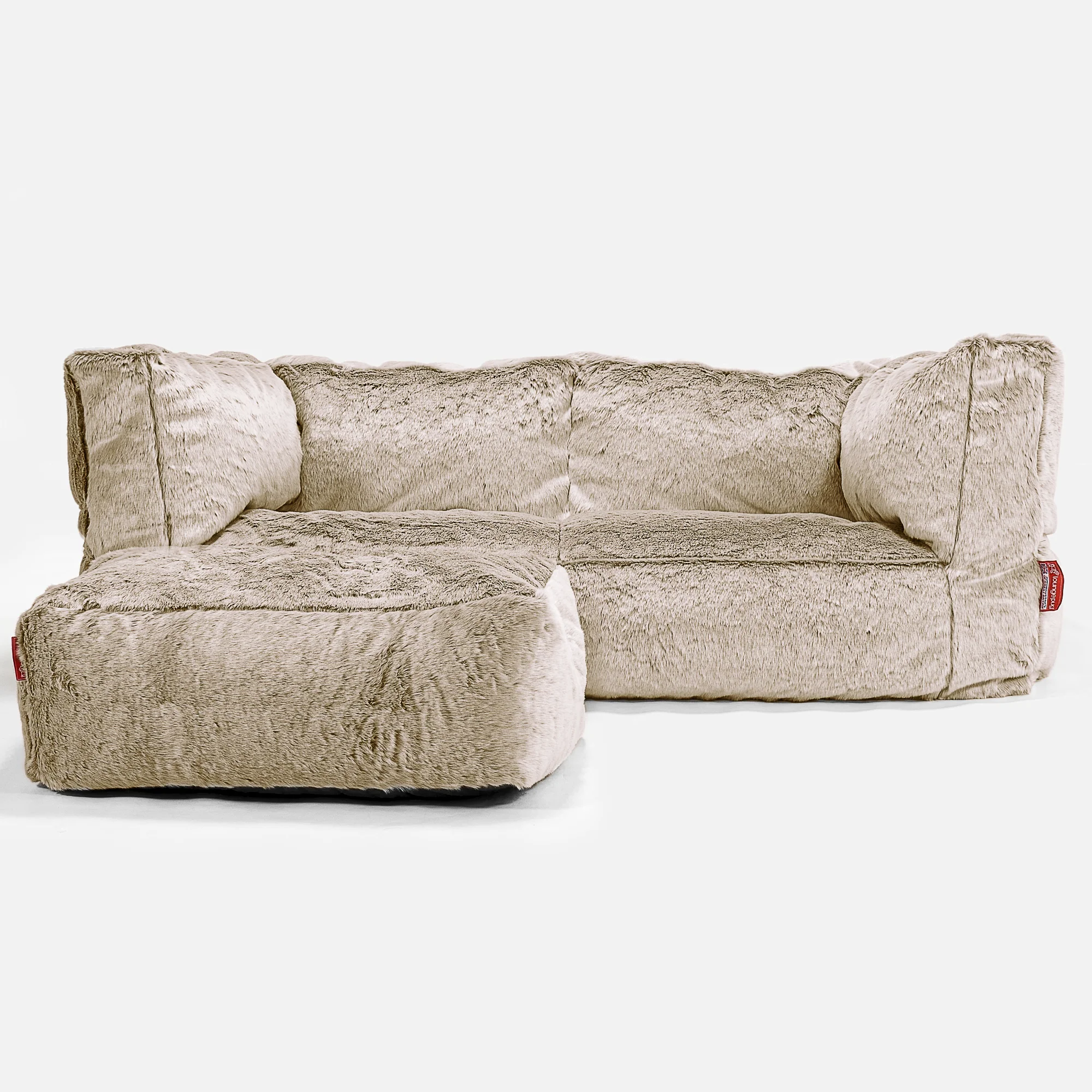 Albert 2-sits Saccosäcksoffa - Fuskkaninpäls Gyllenbrun - Image 2