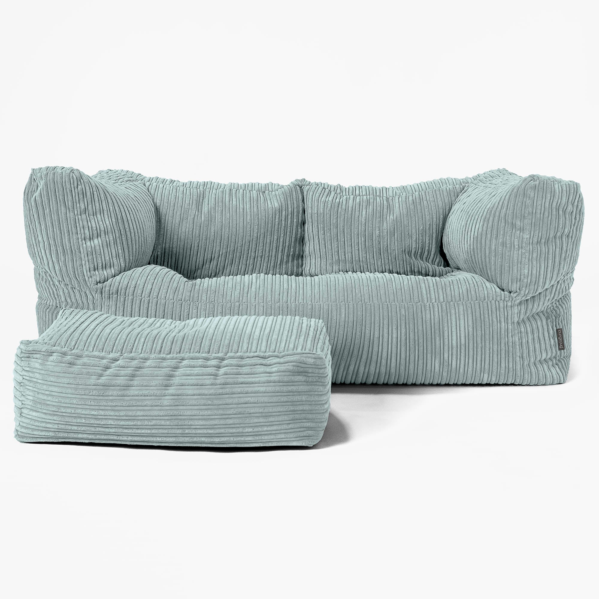Albert 2-sits Saccosäcksoffa - Klassisk Manchestertyg Mintgrön - Image 2