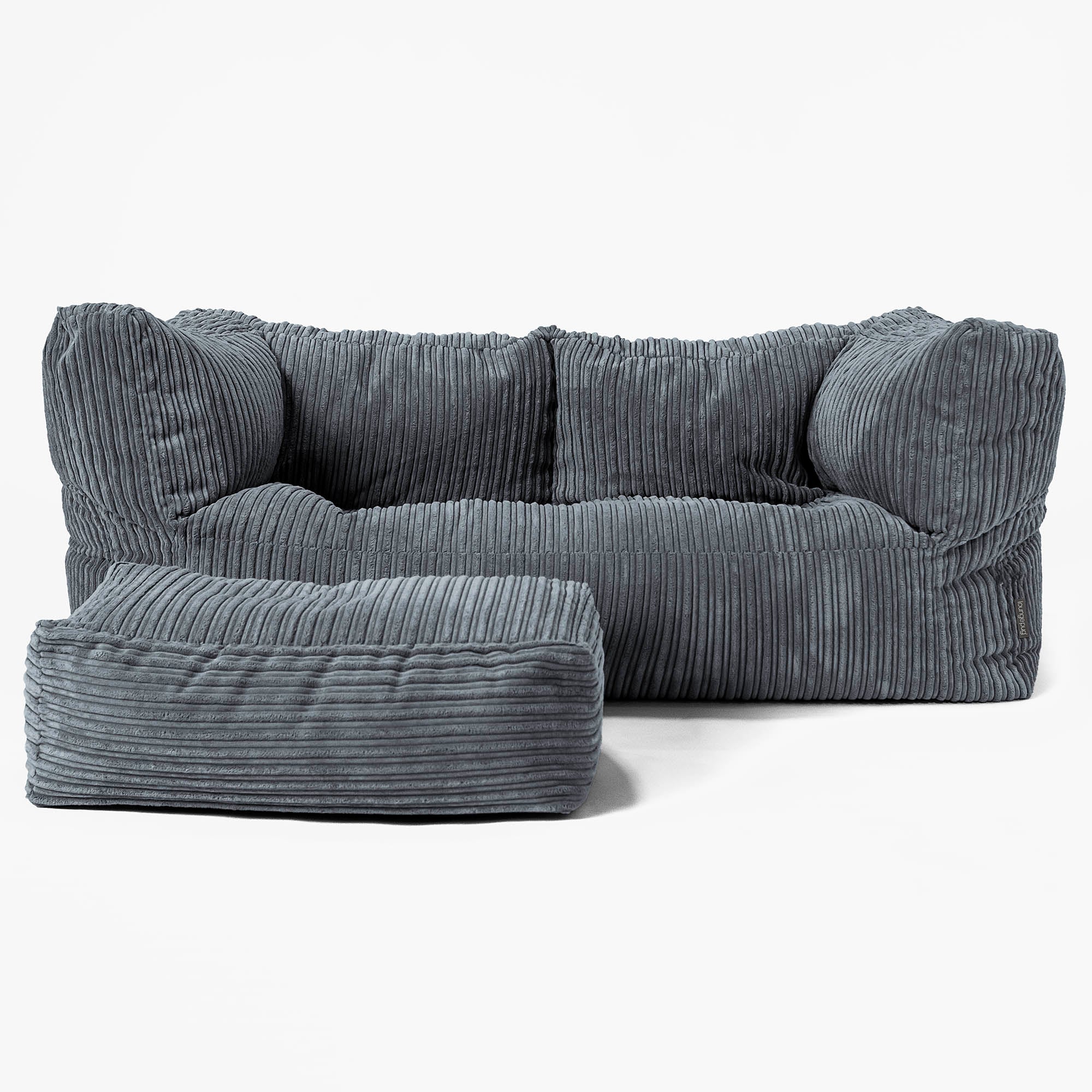 Albert 2-sits Saccosäcksoffa - Klassisk Manchestertyg Skiffergrå - Image 2