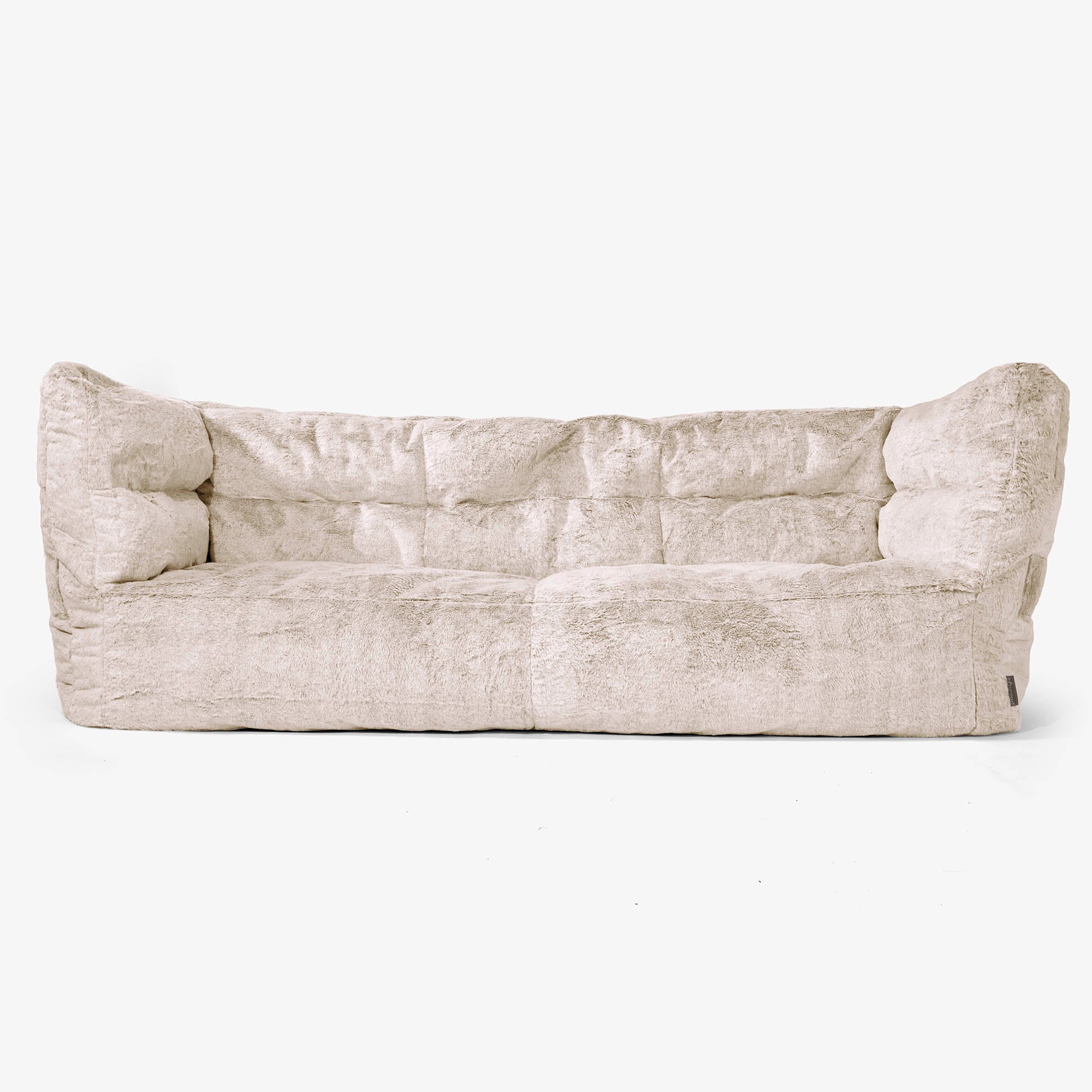 Louis 3-sits Saccosäcksoffa - Fuskkaninpäls Gyllenbrun