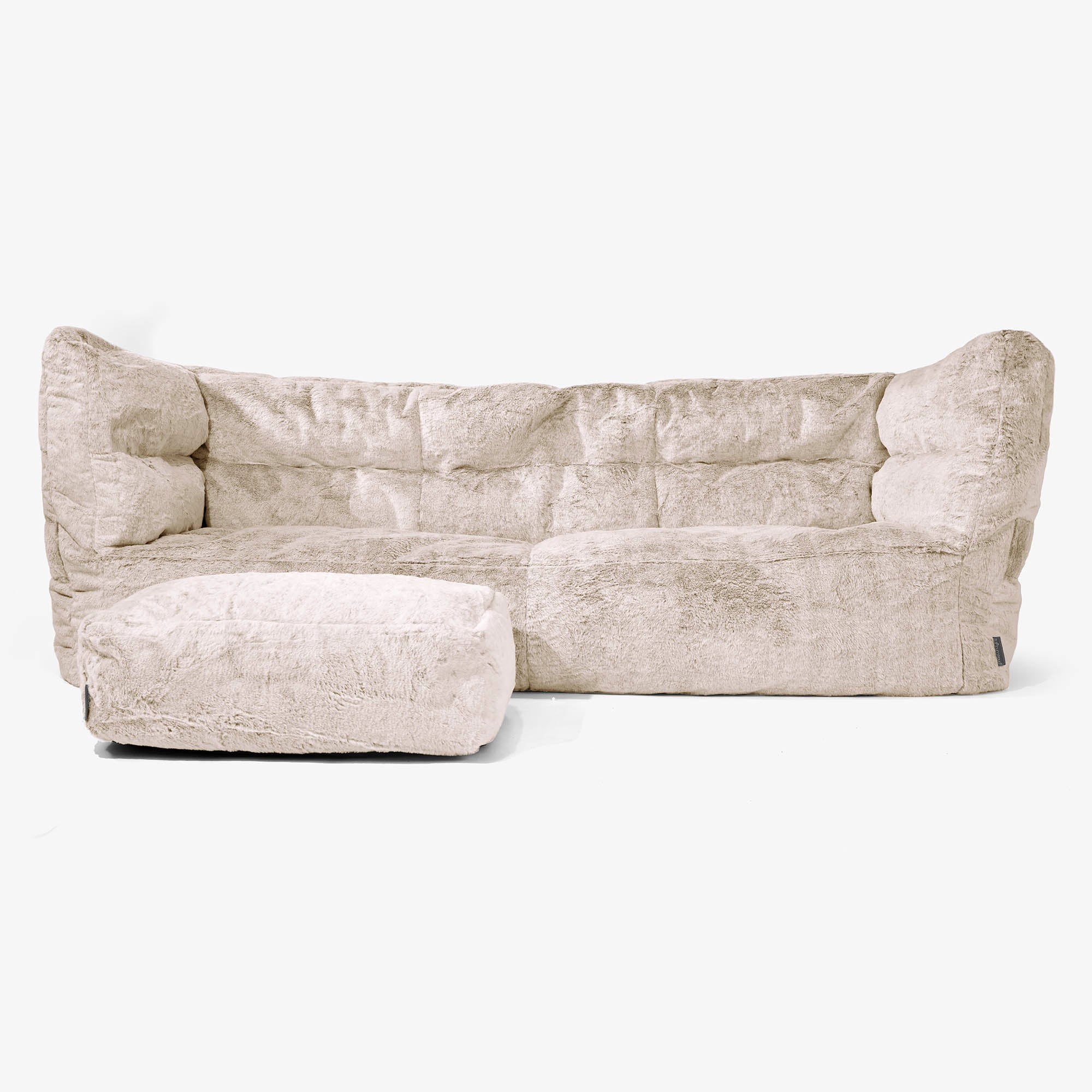 Louis 3-sits Saccosäcksoffa - Fuskkaninpäls Gyllenbrun - Image 2