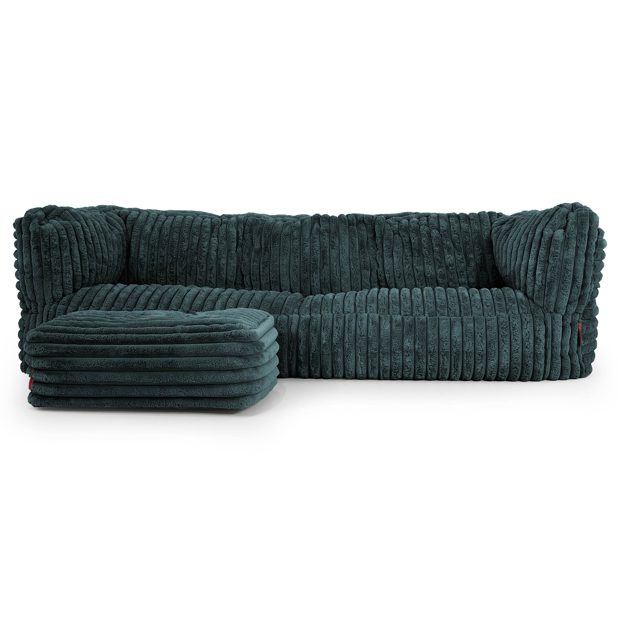 Albert 3-sits Saccosäcksoffa - Ultraplyschmanchestertyg Teal - Image 2