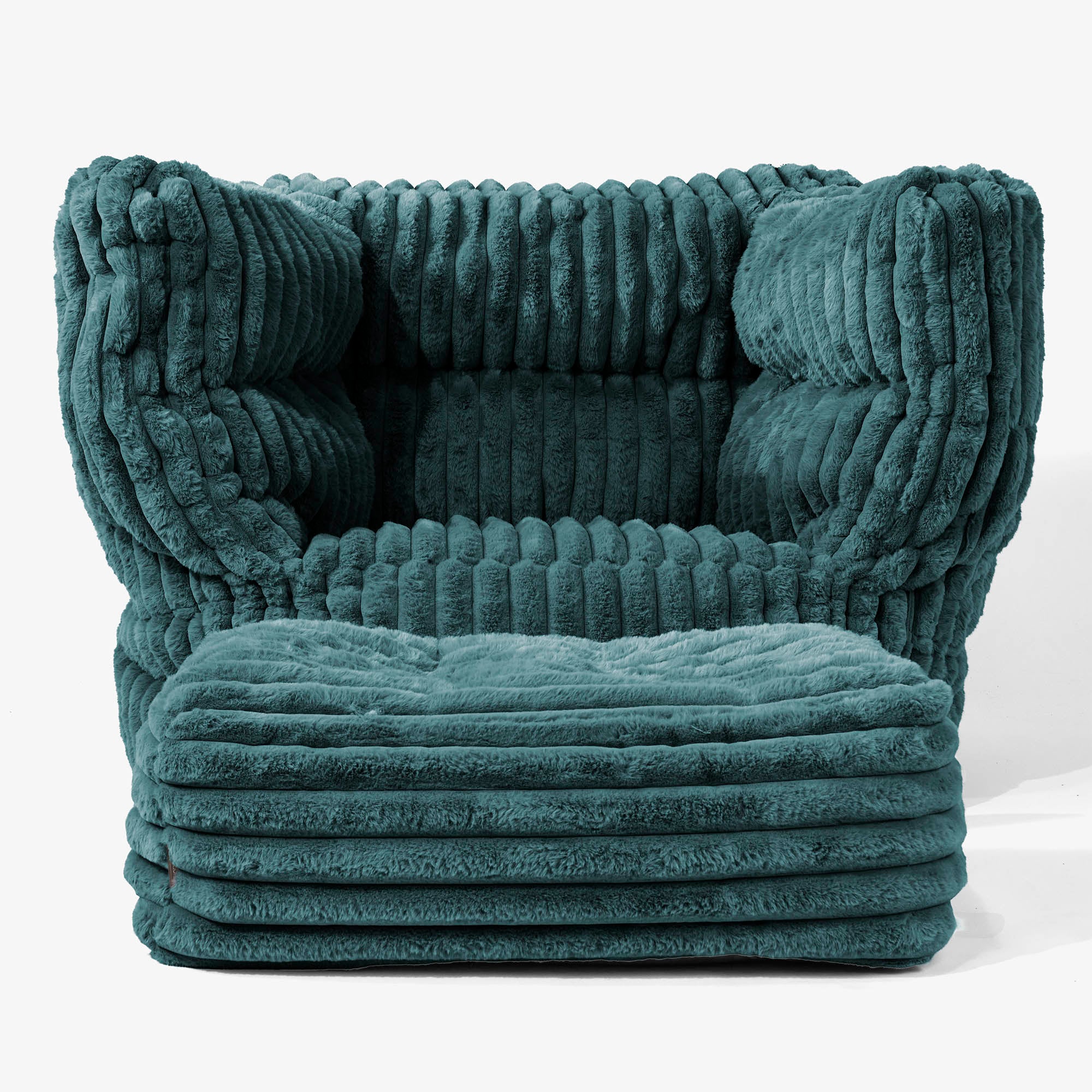 Louis Sittsäck Fåtölj - Ultraplyschmanchestertyg Teal - Image 2
