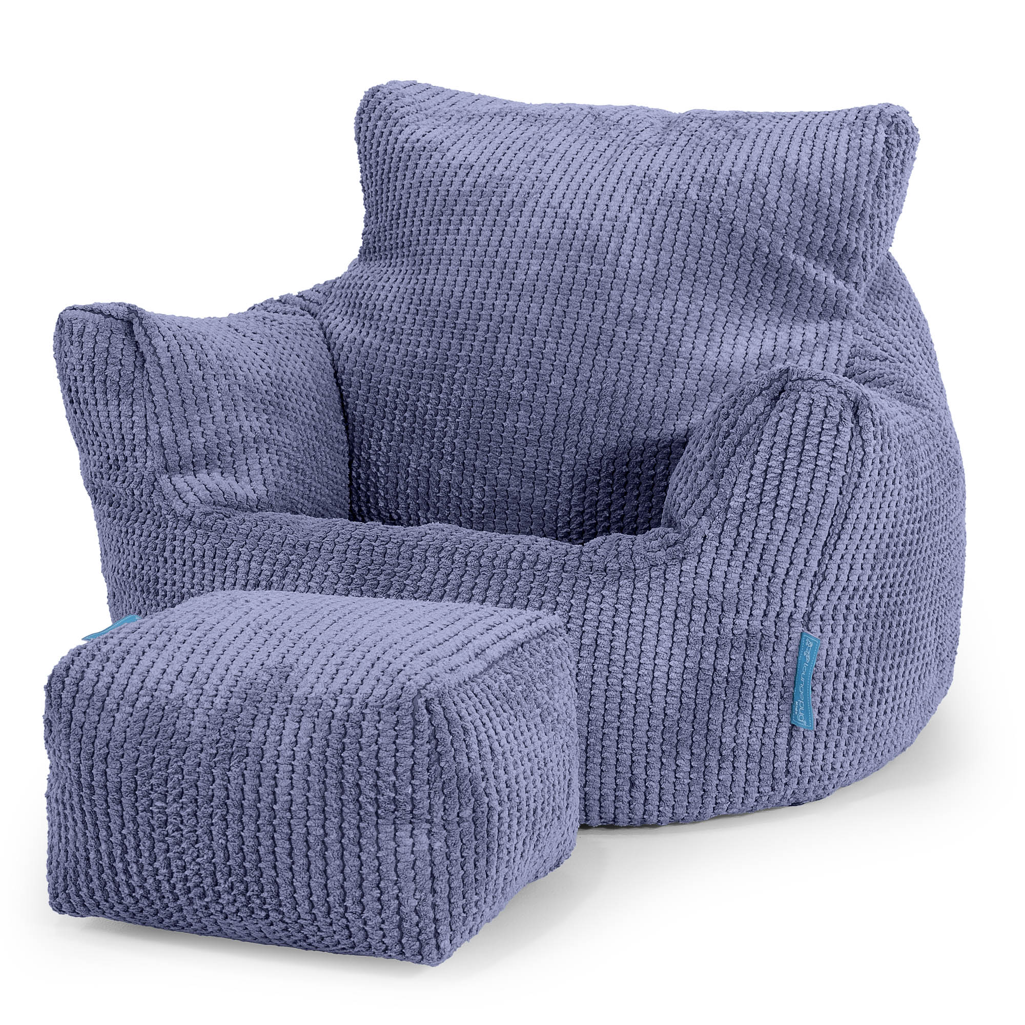Småbarnfåtölj Saccosäck 1-3 år - Pom-pom Lila - Image 2