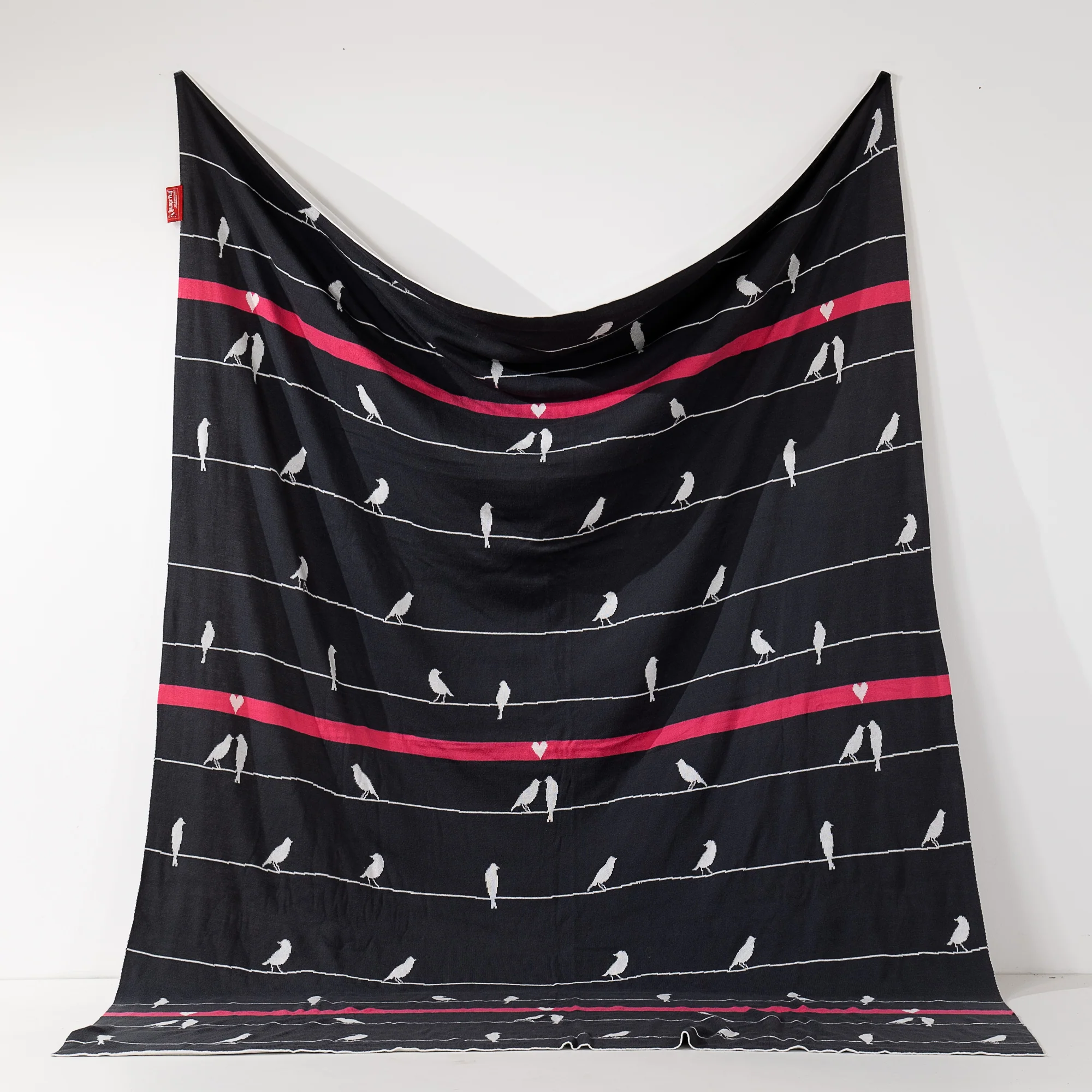 Pläd / Filt - Stickad Bird