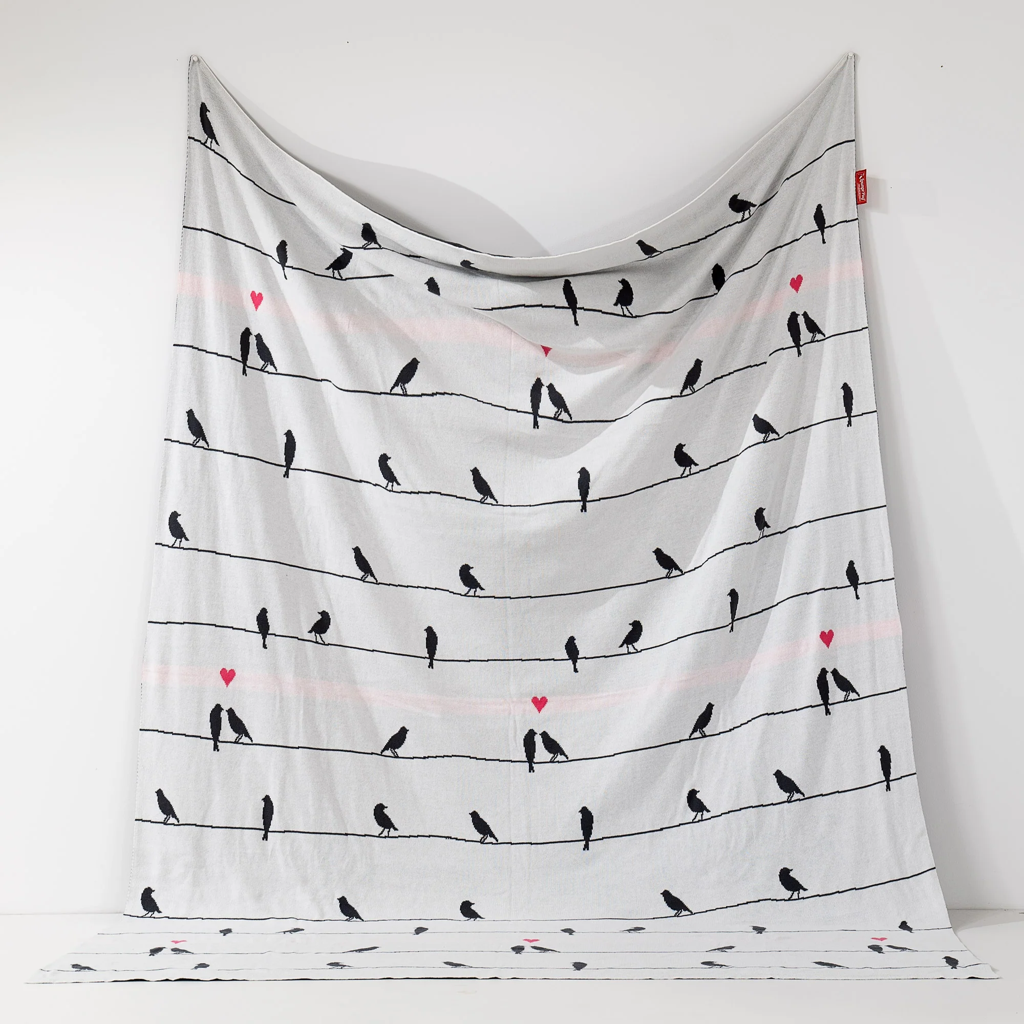 Pläd / Filt - Stickad Bird - Image 2