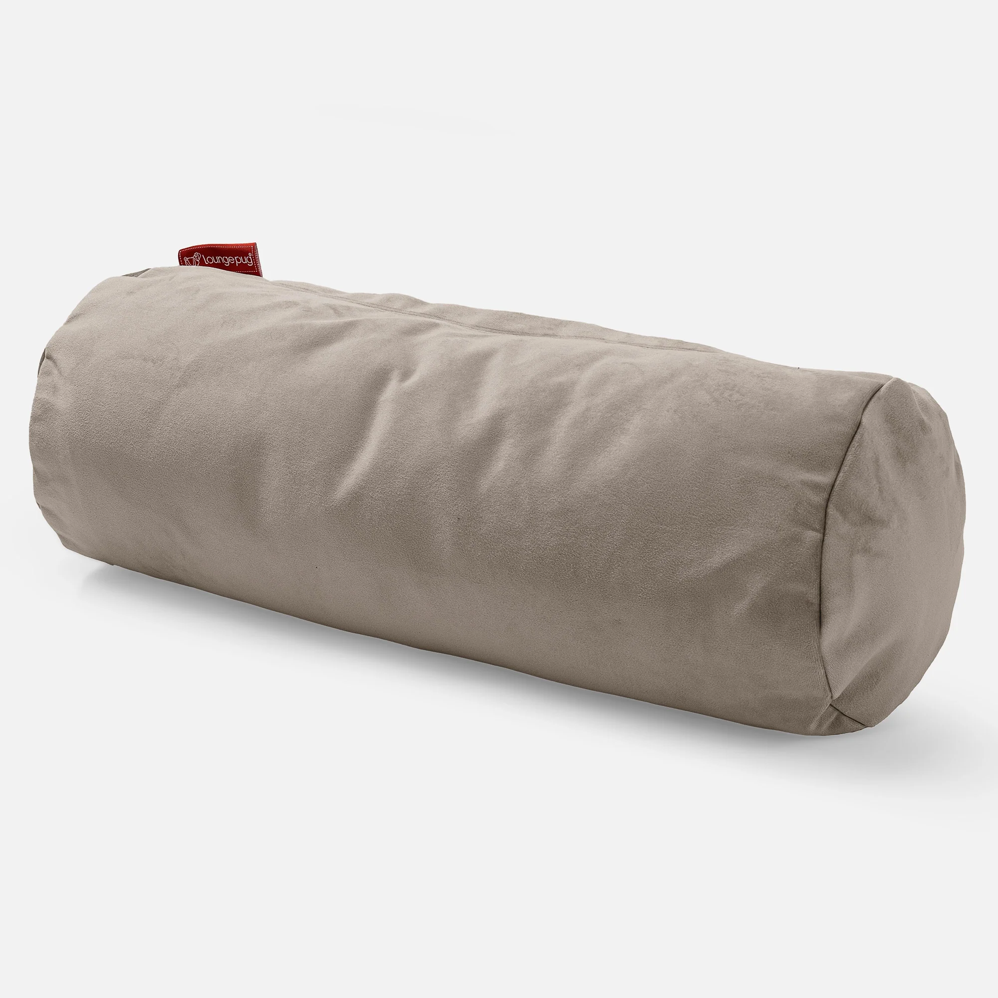 Cylinderkuddfodral 20 x 55cm - Sammet Minkbrun