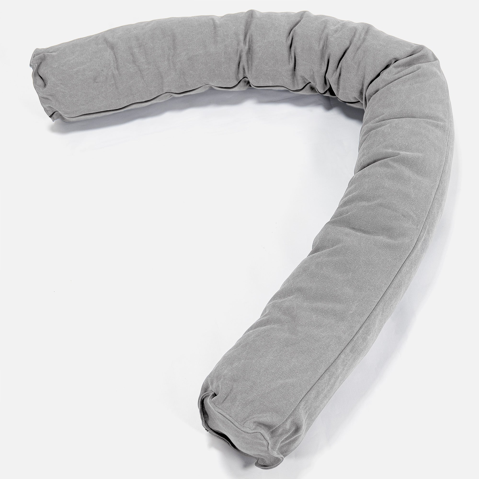 Cylinderkudde XXL - Stentvättad denim Grå