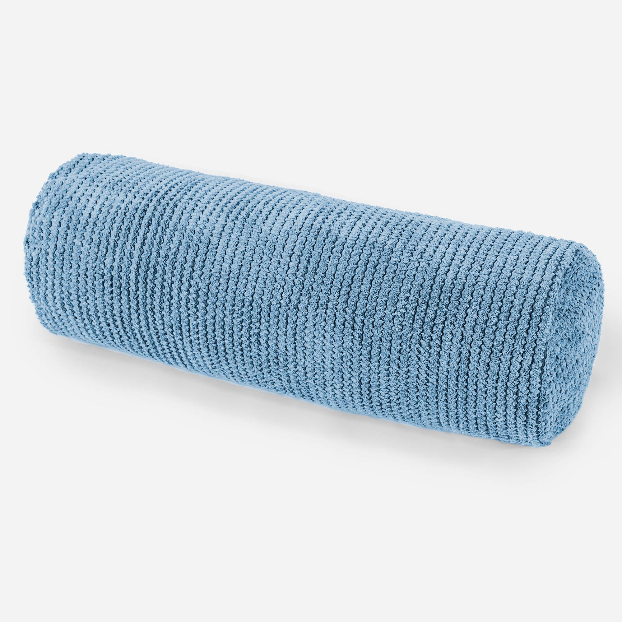 Cylinderkuddfodral 20 x 55cm - Pom-pom Himmelsblå