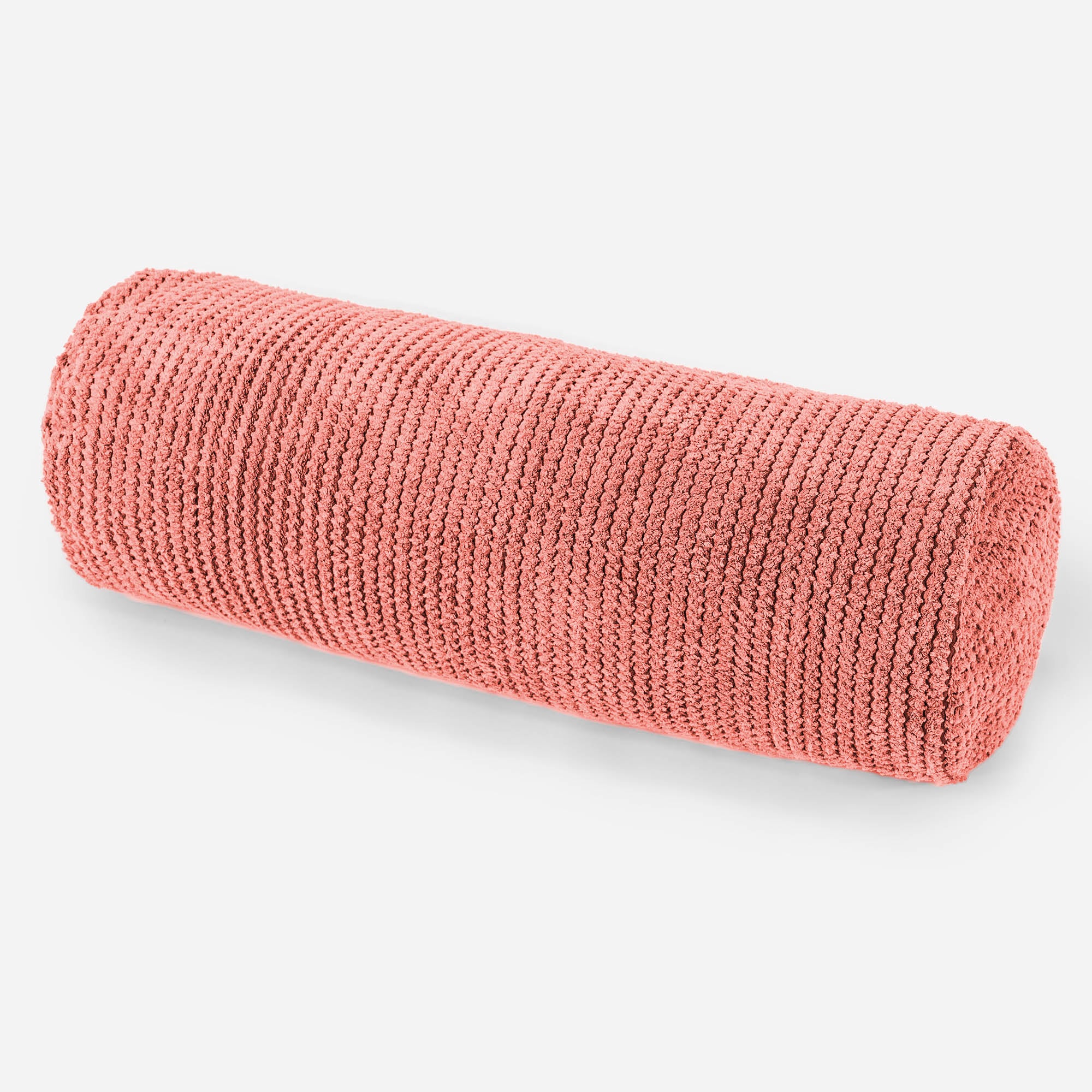 Cylinderkuddfodral 20 x 55cm - Pom-pom Pumpaorange