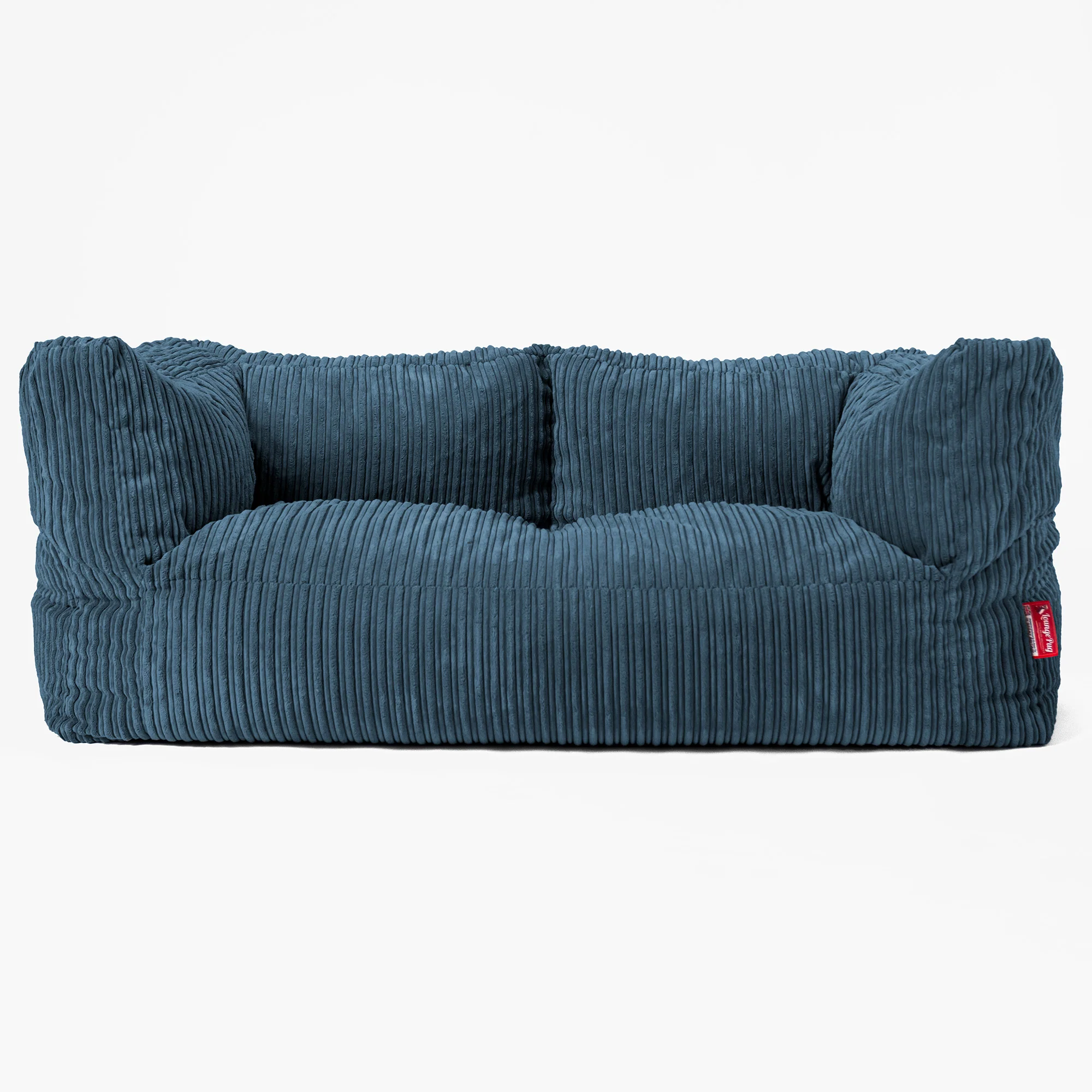 Enorm Albert 2-sits Saccosäcksoffa för Barn 3-14 år - Klassisk Manchestertyg Marinblå - Image 2