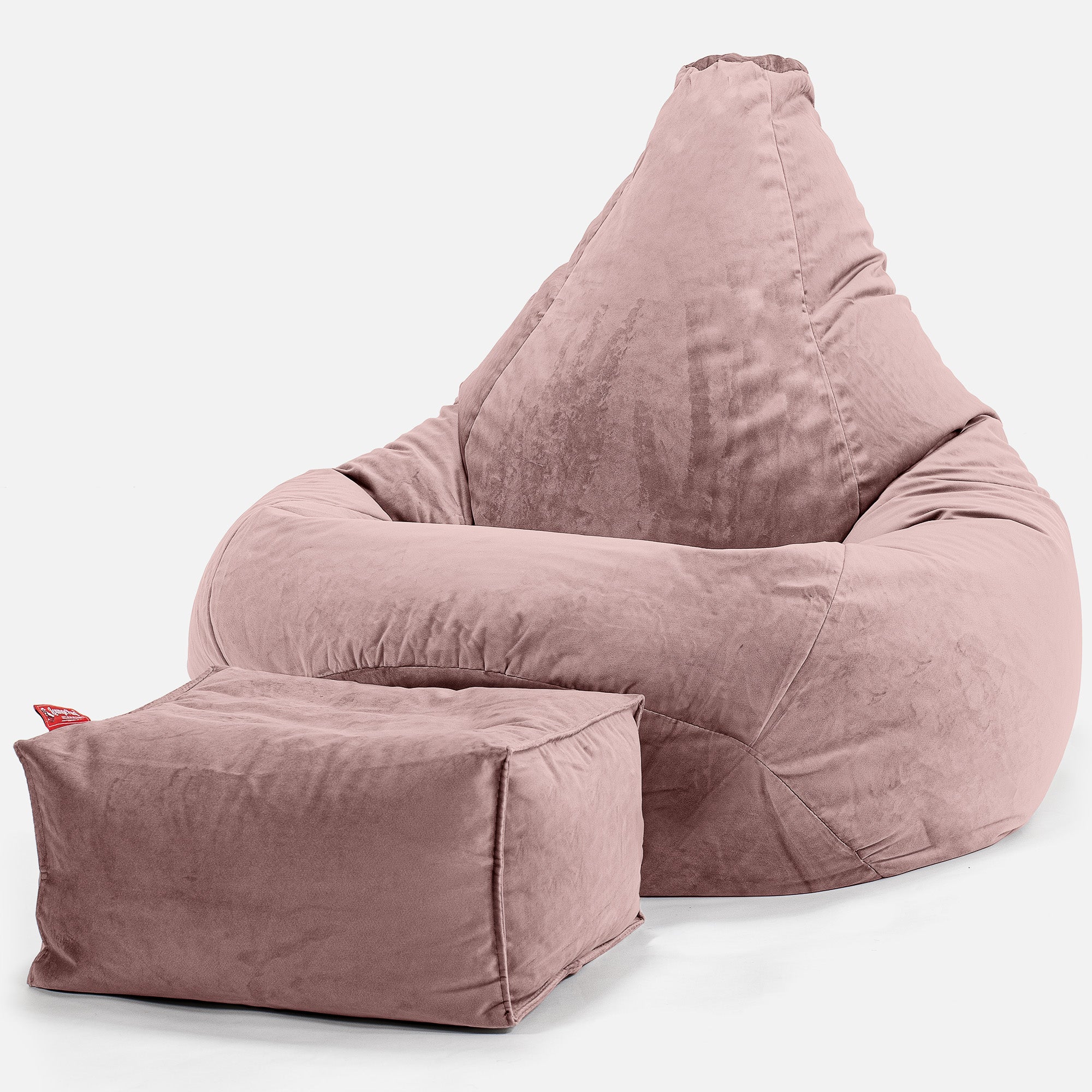 Game Fåtölj Saccosäck - Sammet Rosa