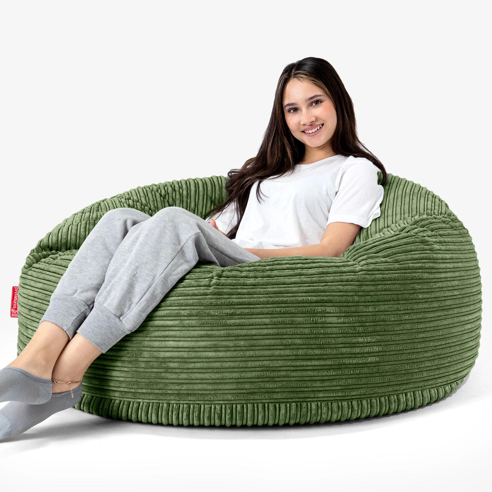 Jätte Saccosäck Soffa 'Mammut' - Klassisk Manchestertyg Skogsgrön - Image 2