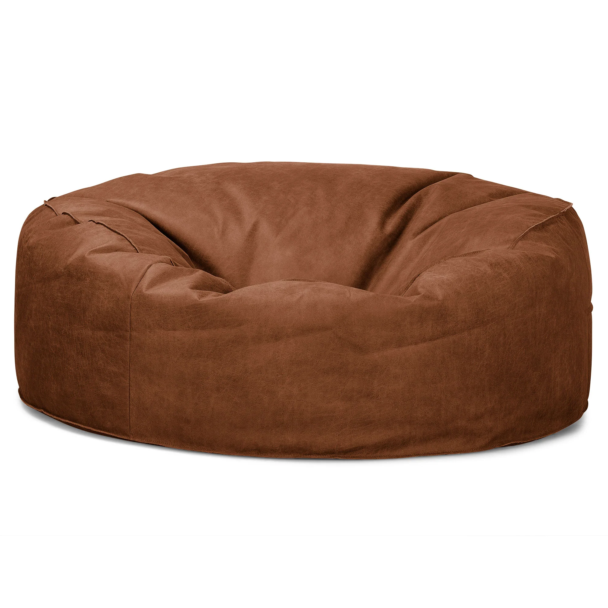Jätte Saccosäck Soffa 'Mammut' - Vintage Konstläder Brunt läder - Image 3