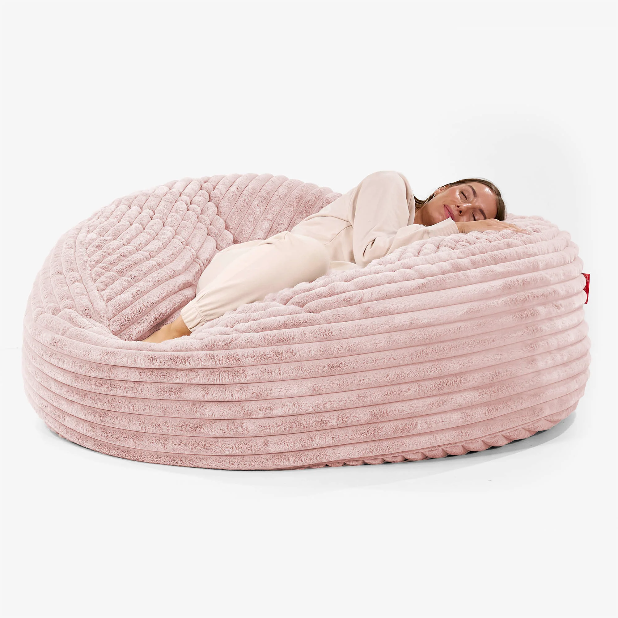 Jätte Saccosäck XXL 'Mega Mammut' - Ultraplyschmanchestertyg Gammelrosa - Image 3
