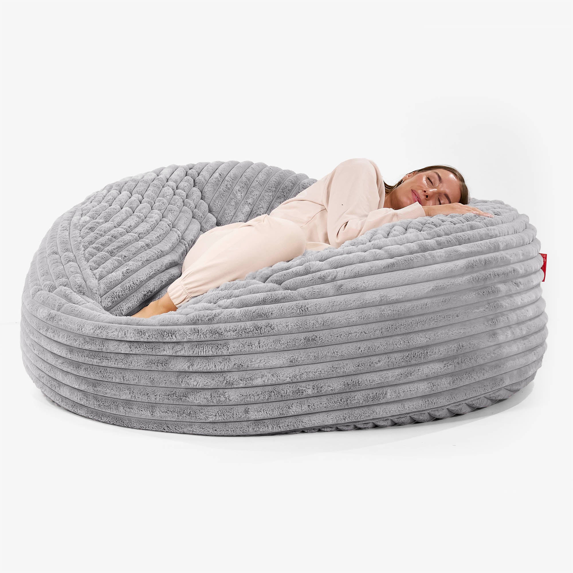 Jätte Saccosäck XXL 'Mega Mammut' - Ultraplyschmanchestertyg Grå - Image 3