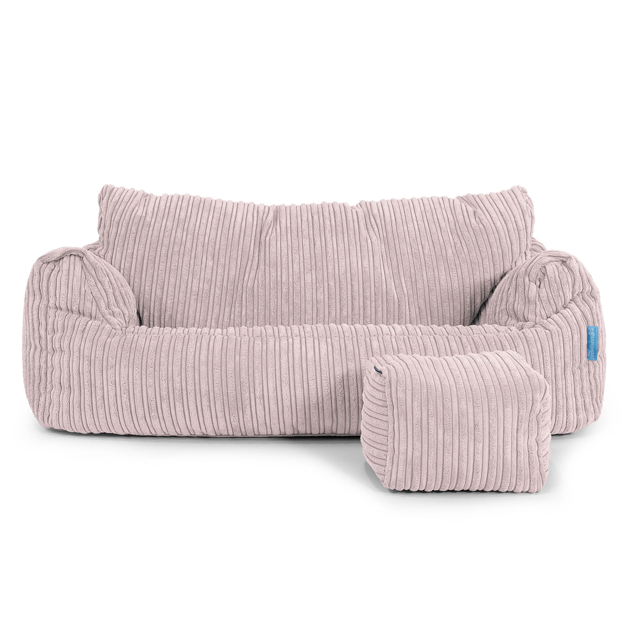 Josephine Saccosäckssoffa för Barn 1-5 år - Klassisk Manchestertyg Rosa - Image 2