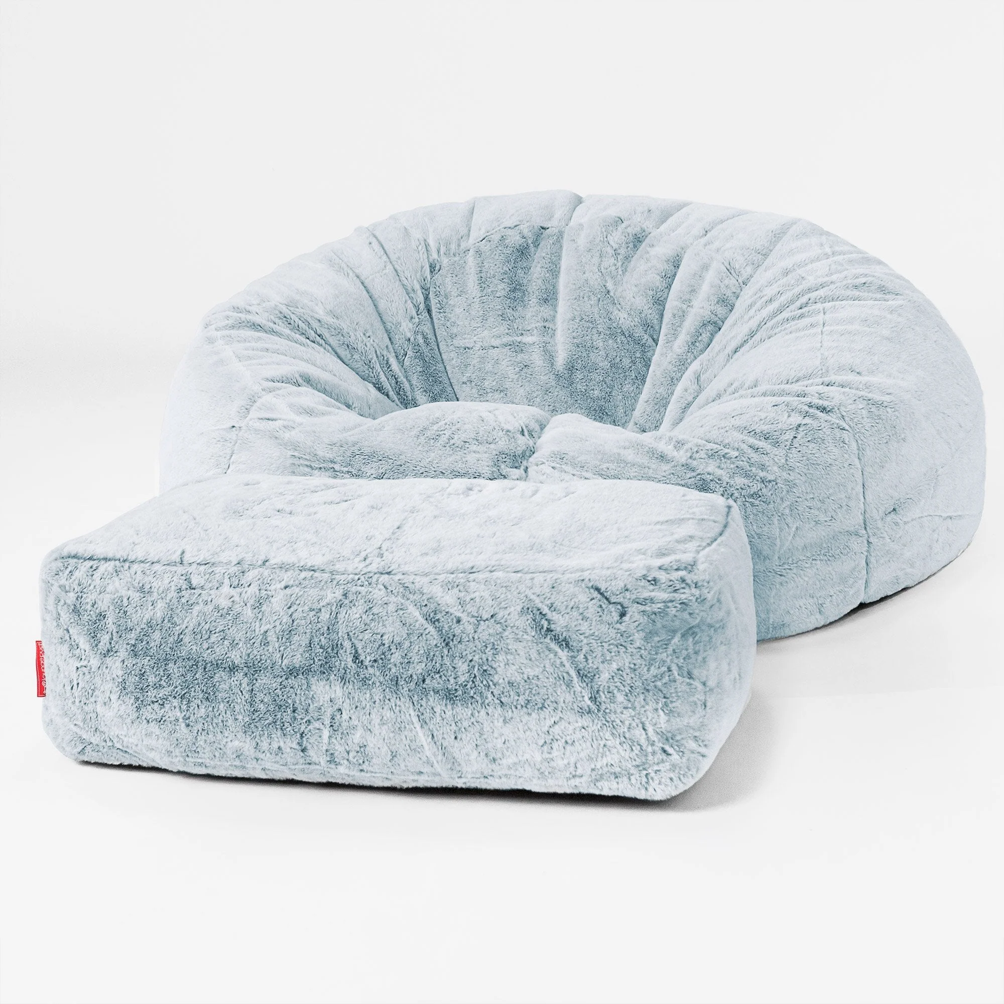 Klassisk Saccosäck Soffa - Fuskkaninpäls Gammelblå - Image 2