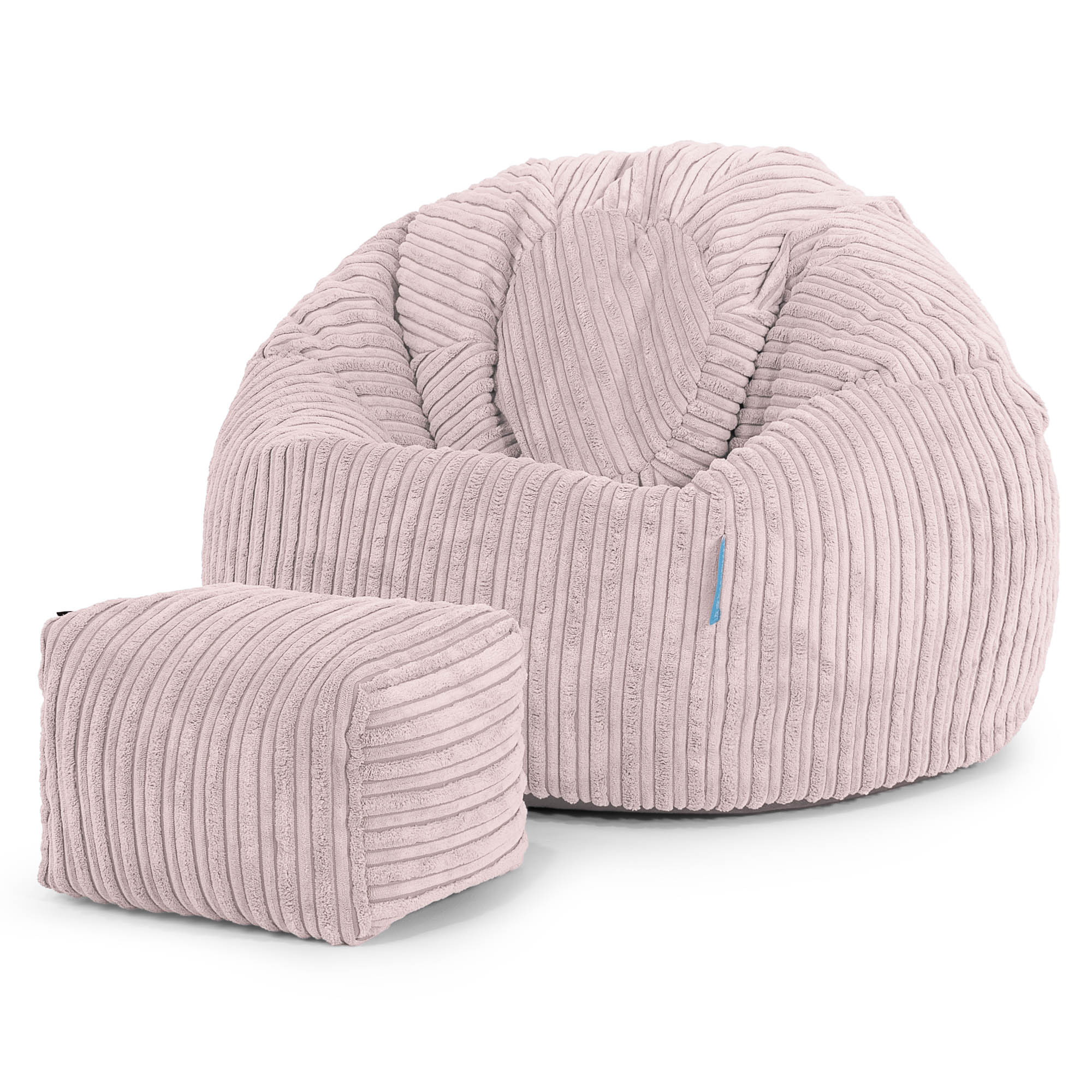 Klassisk Sittsäck Stol Barn 1-5 år - Klassisk Manchestertyg Rosa - Image 2