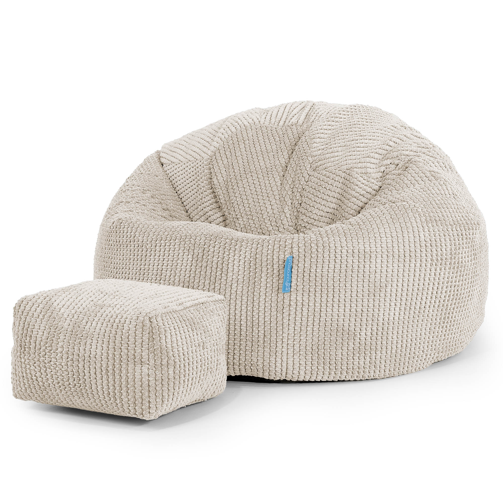 Klassisk Sittsäck Stol Barn 1-5 år - Pom-pom Elfenbensvit - Image 2