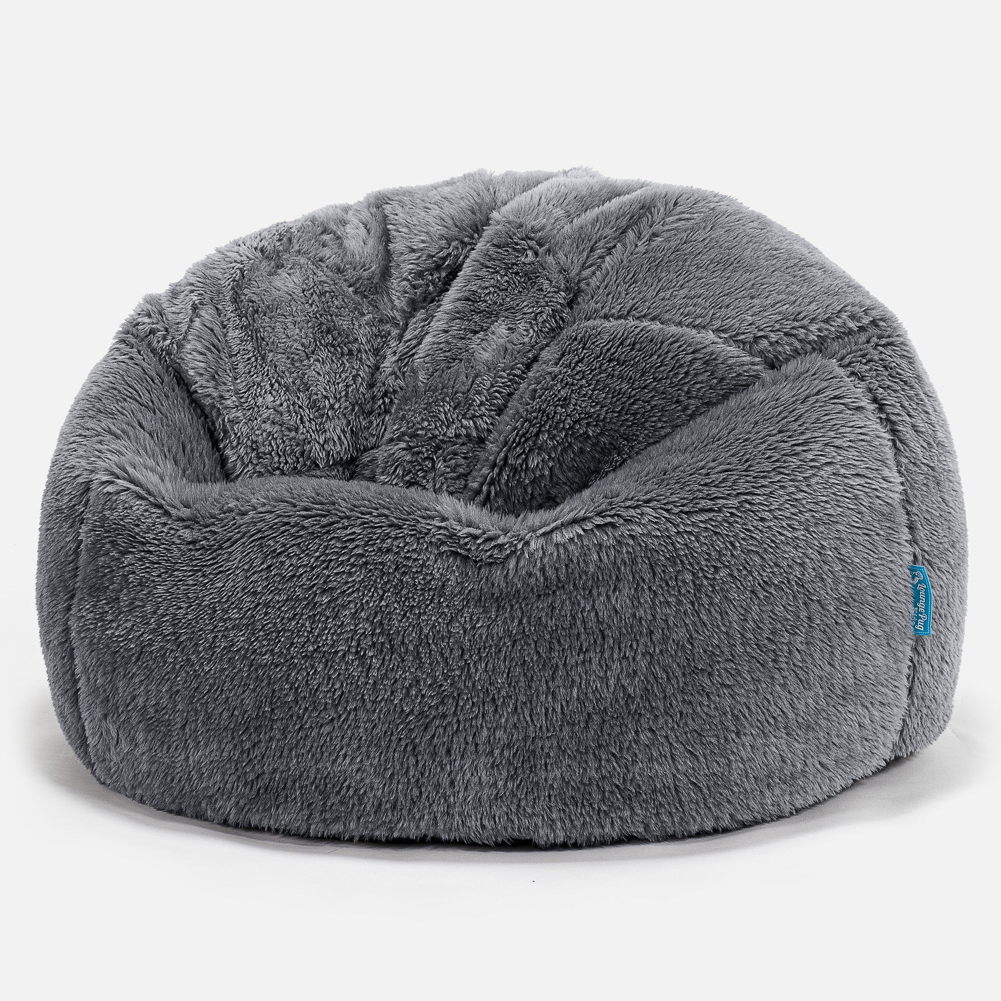 Klassisk Sittsäck Stol Barn 1-5 år - Teddy-fuskpäls Mörkgrå