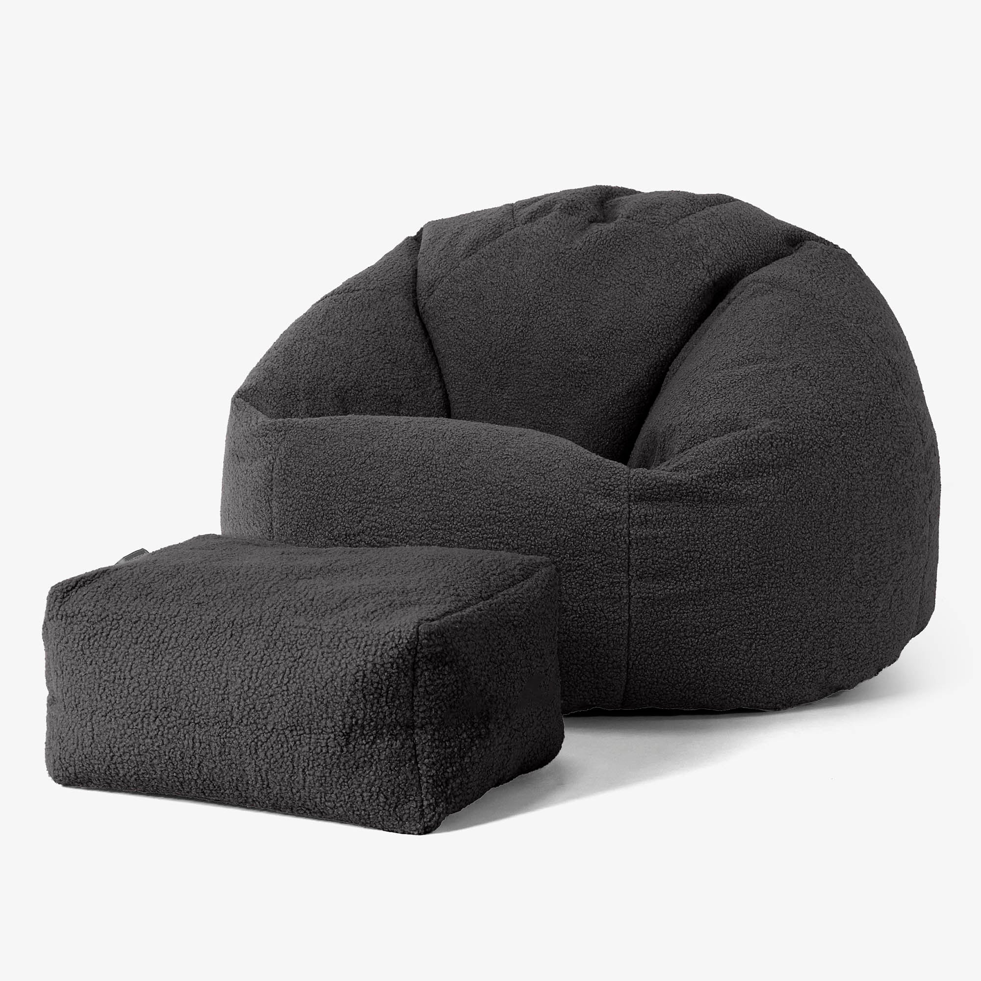 Klassisk Sittsäck Stol - Boucle Grafitgrå - Image 2