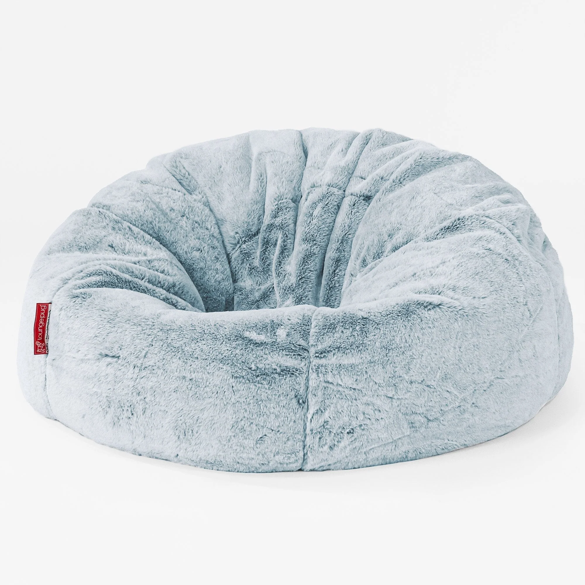 Klassisk Sittsäck Stol - Fuskkaninpäls Gammelblå