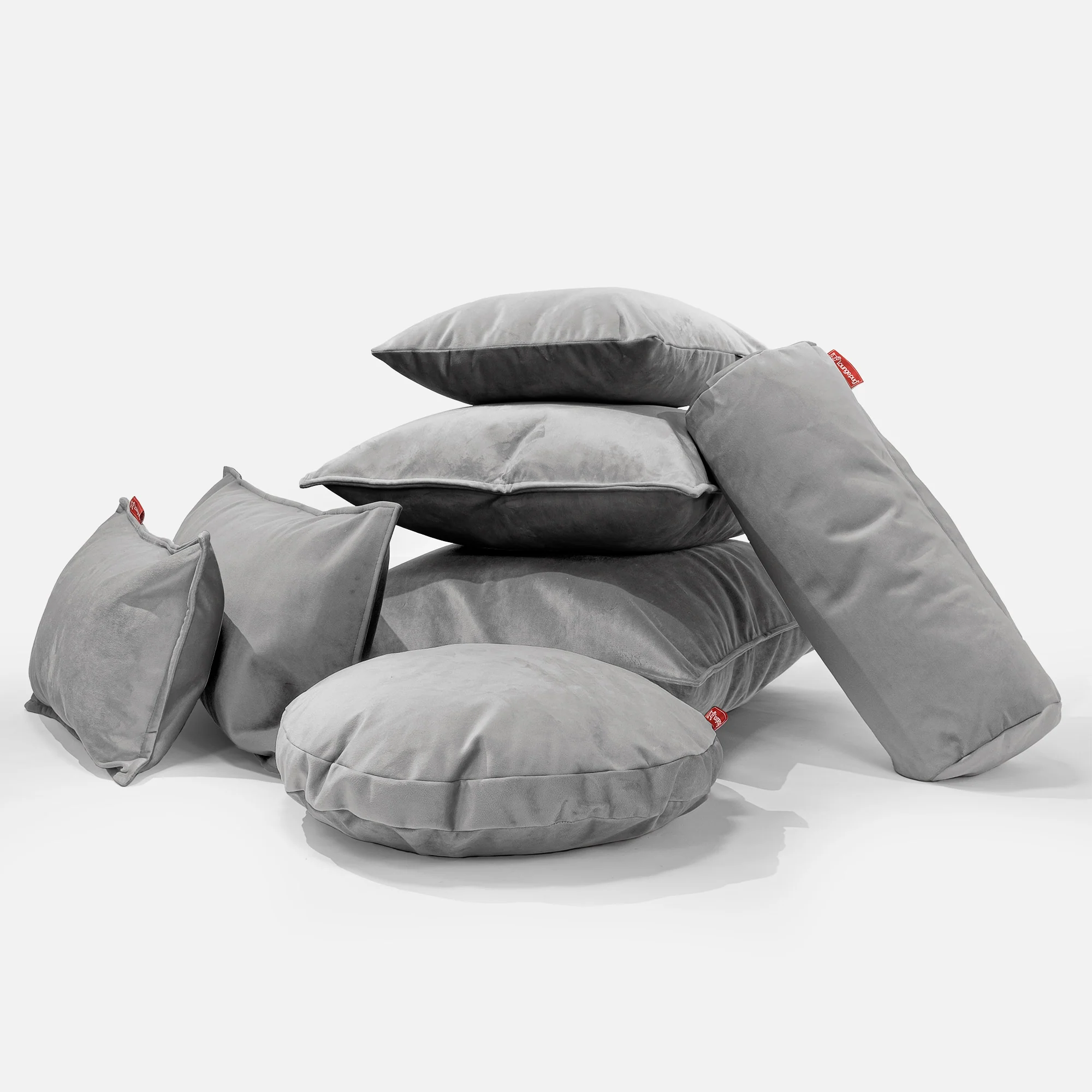 Kuddfodral 47 x 47cm - Sammet Silverfärgad - Image 4