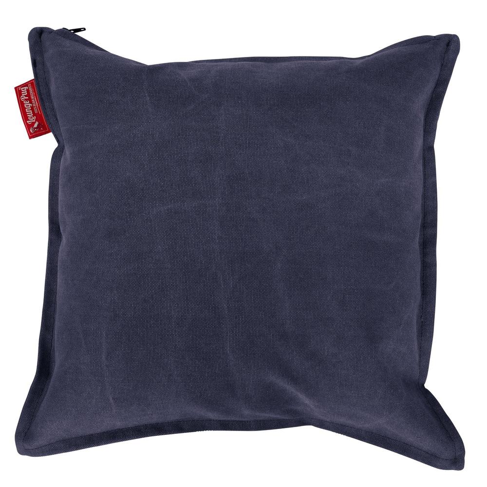 Kuddfodral XL 70 x 70cm - Stentvättad denim Marinblå