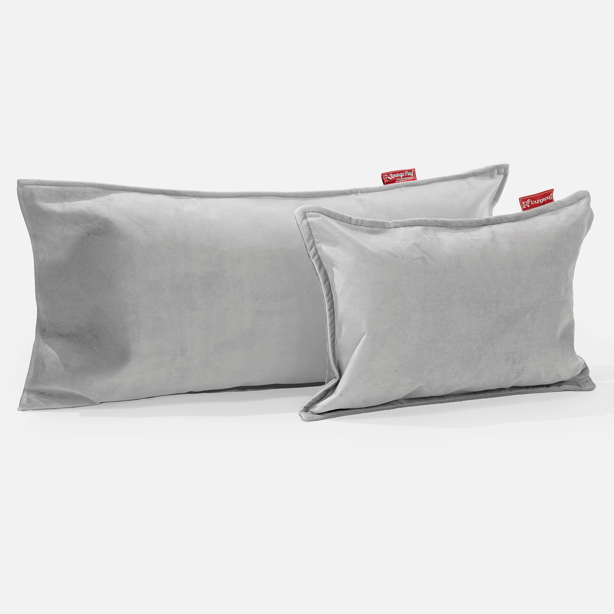 Jätte Kuddfodral 40 x 70cm - Sammet Silverfärgad - Image 3
