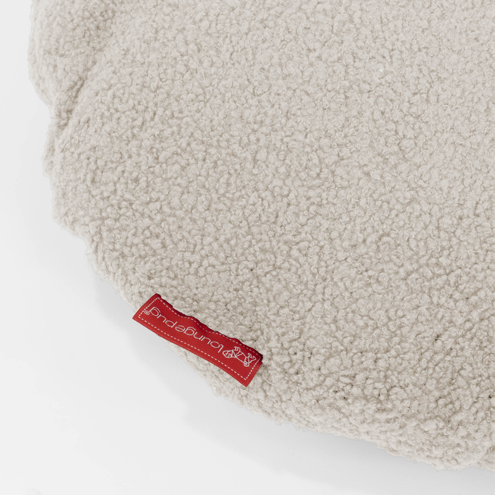 Kuddfodral Rund 50cm - Boucle Elfenbensvit - Image 2