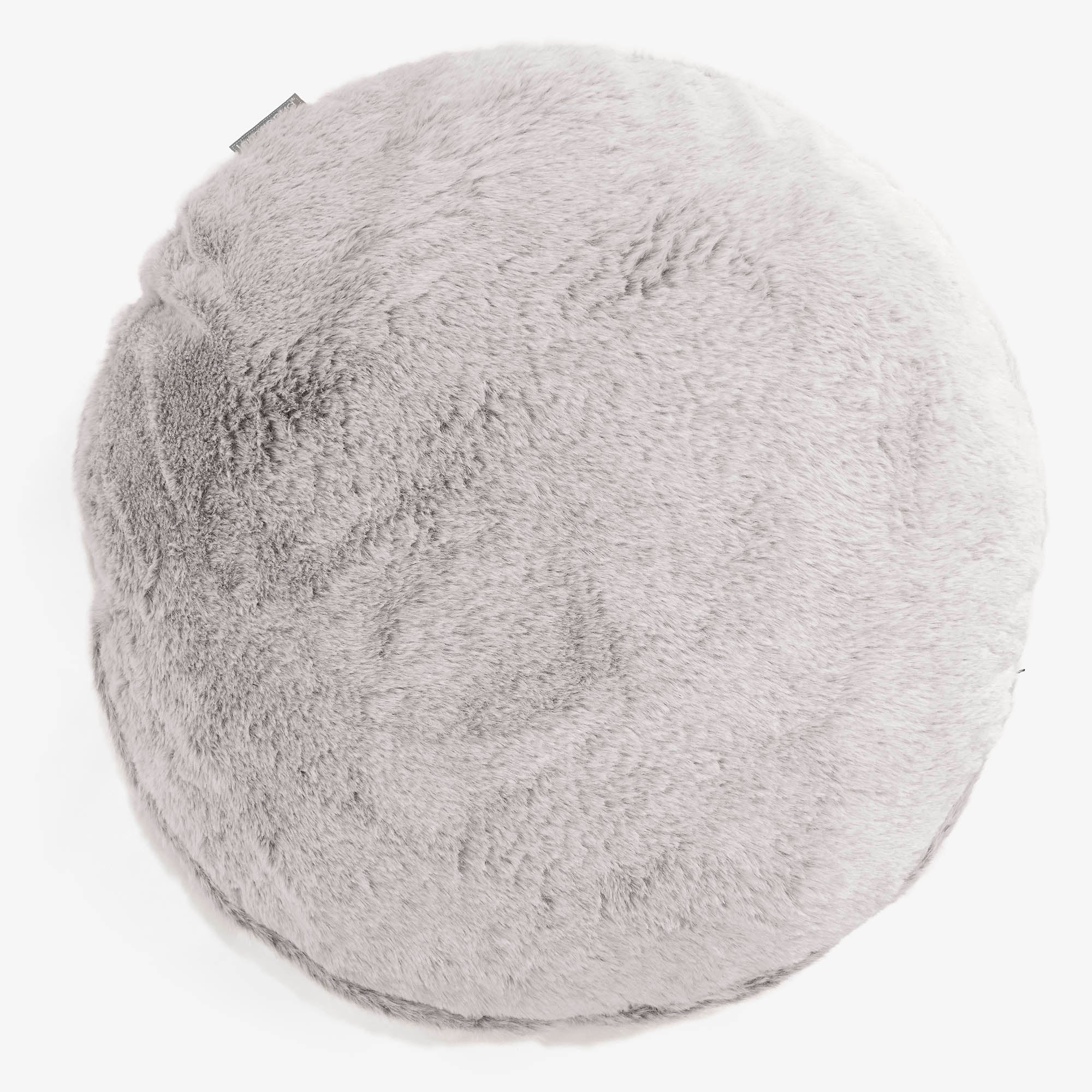 Kuddfodral Rund 50cm - Fuskkaninpäls Ljusgrå