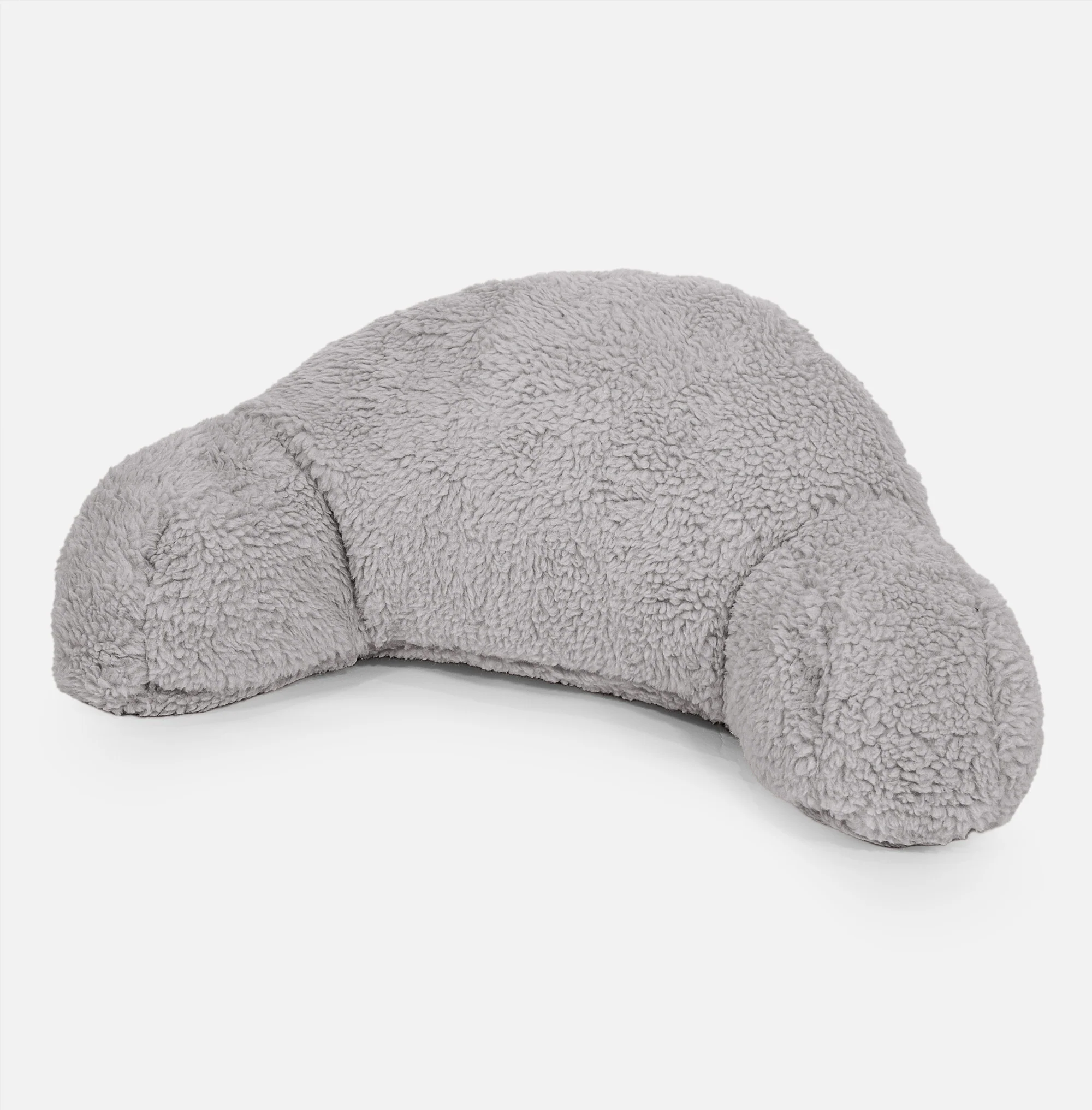 Läskudde med Högt Ryggstöd för Barn - Teddy-fuskpäls Mellangrå