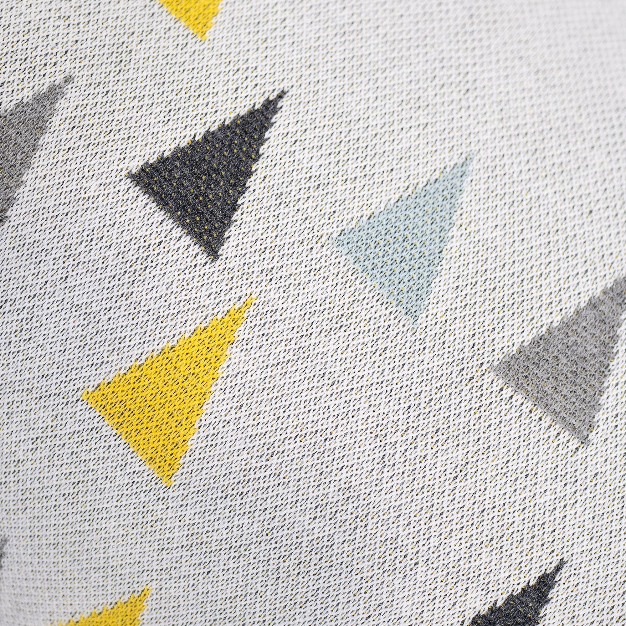 Liten Fotpall - Stickad Geometrisk Triangel - Image 3