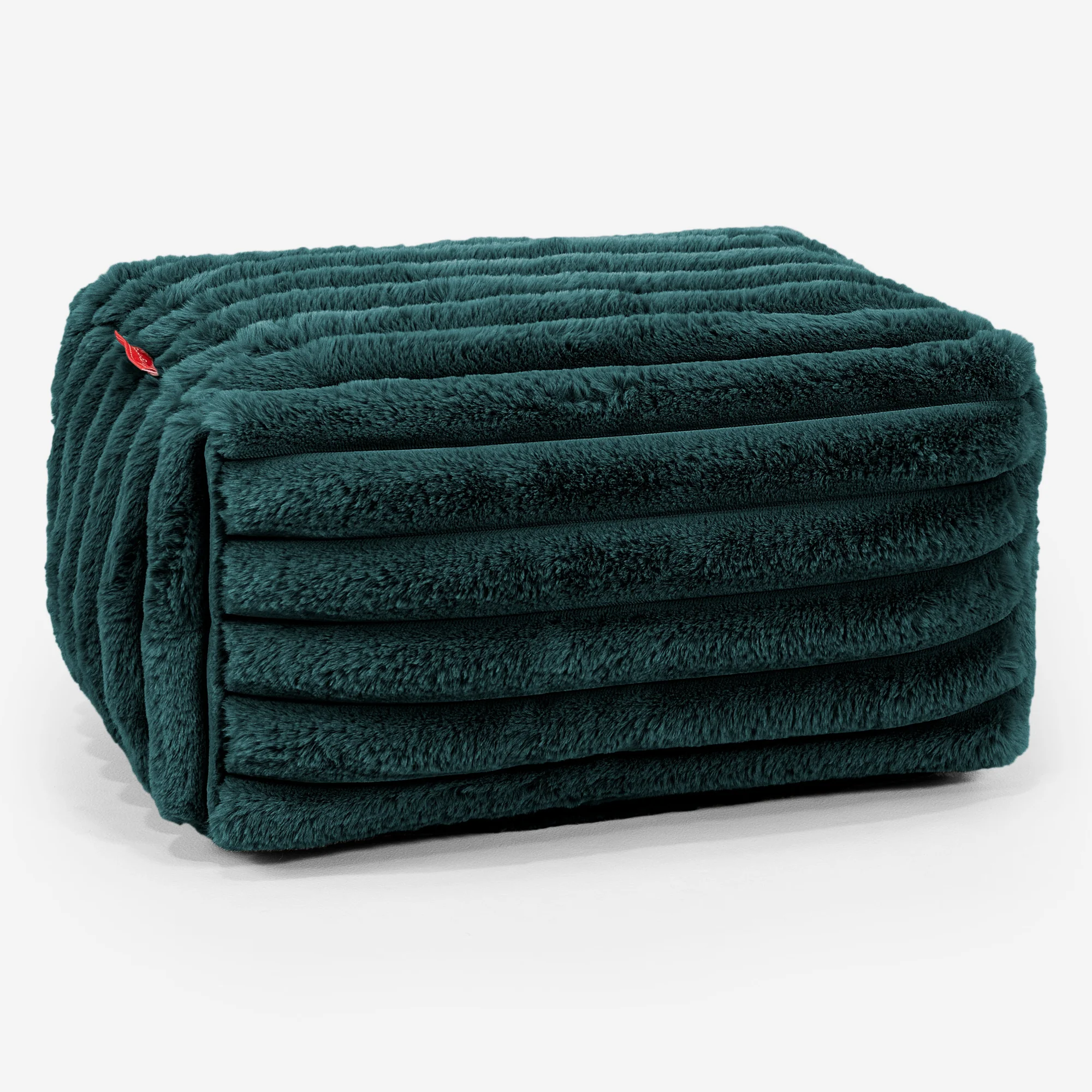 Liten Fotpall - Ultraplyschmanchestertyg Teal