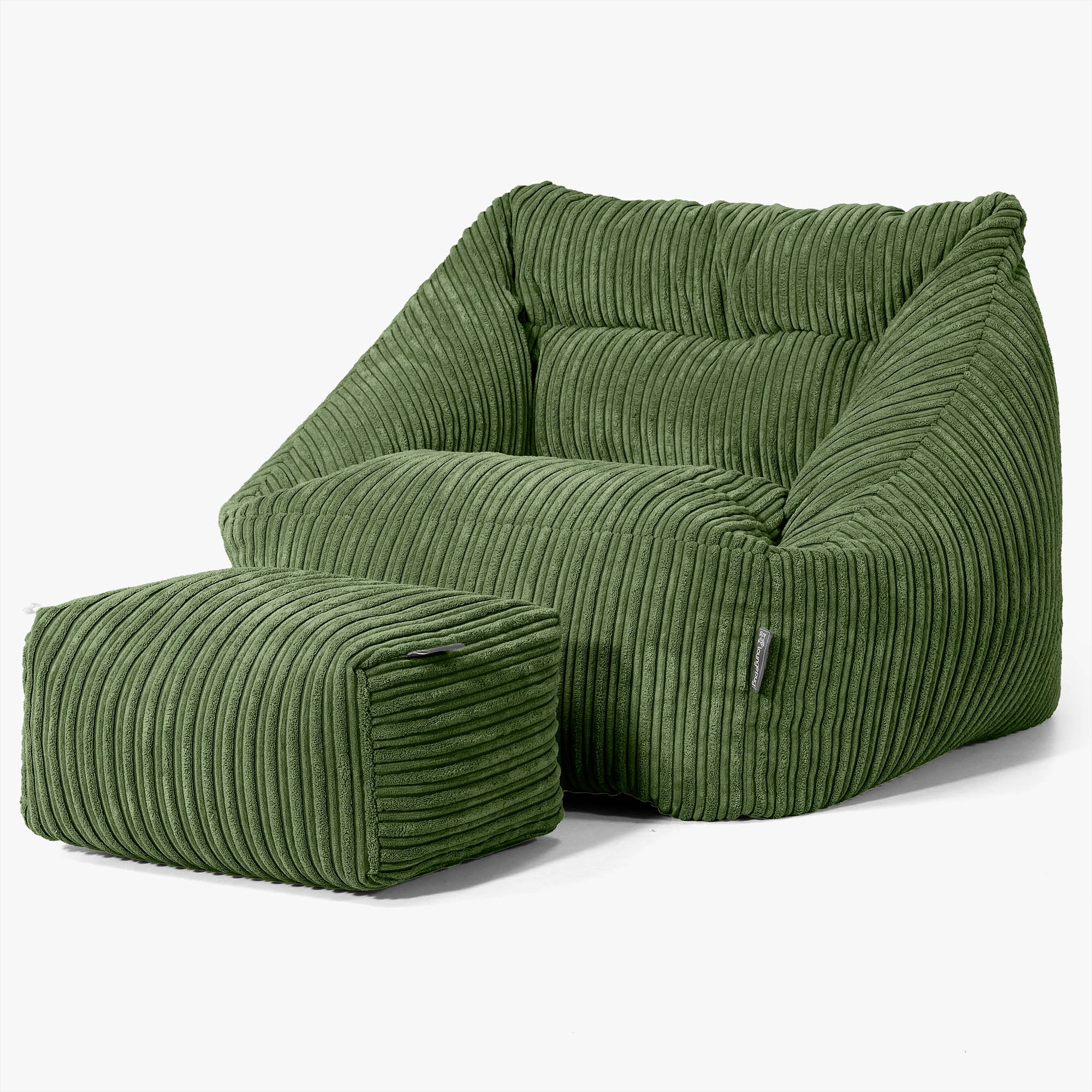 Maya Saccosäck - Klassisk Manchestertyg Skogsgrön - Image 2