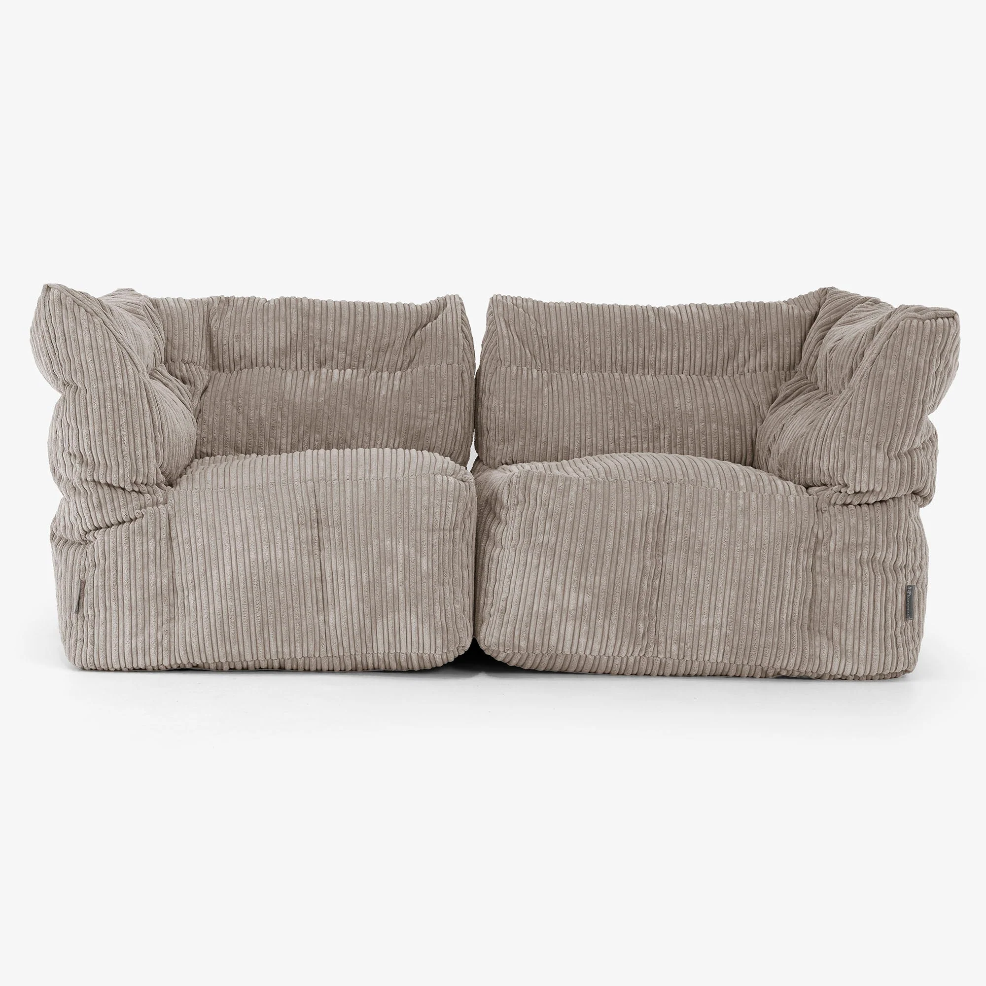 Modulsoffa 2-sits - Klassisk Manchestertyg Duvgrå
