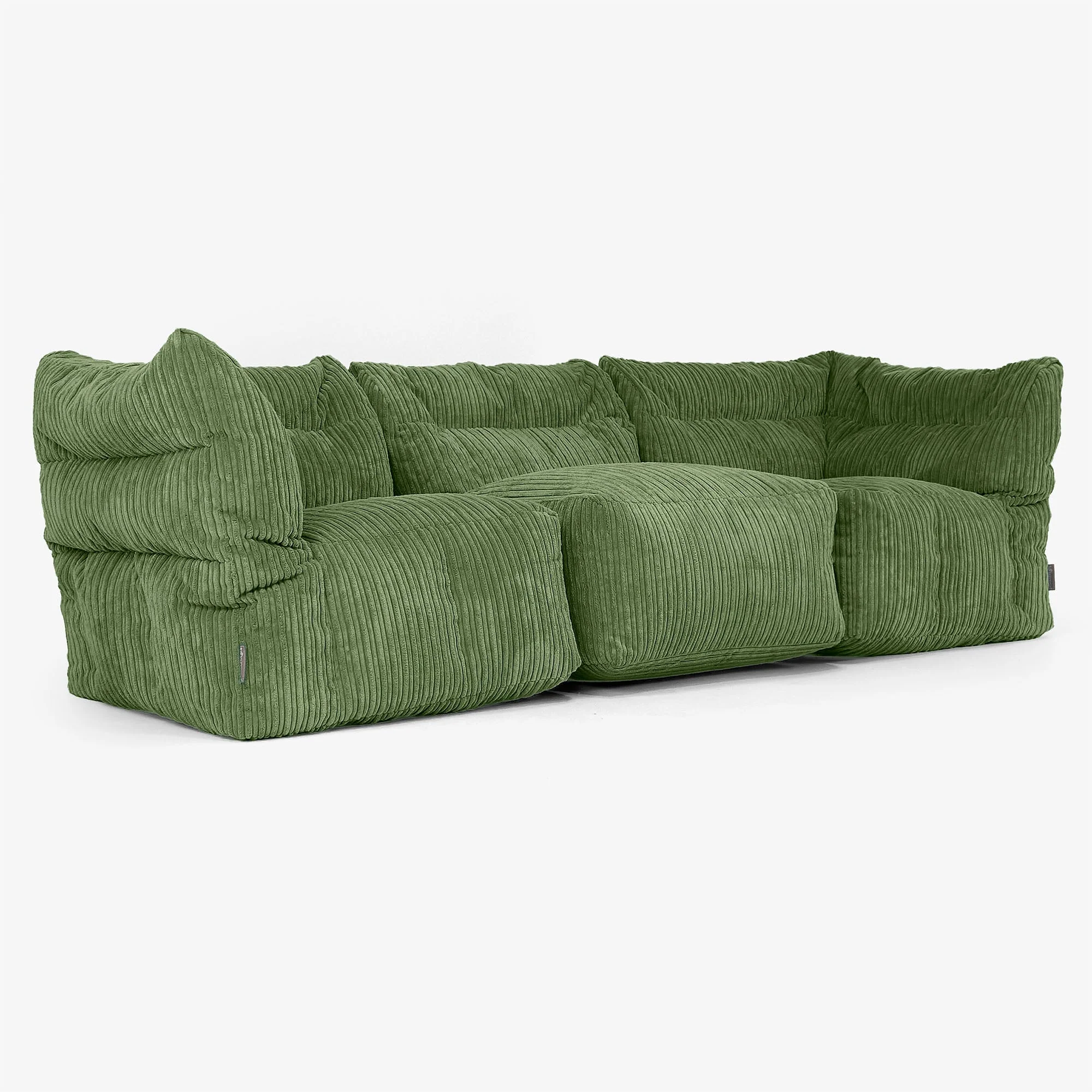 Modulsoffa 3-sits - Klassisk Manchestertyg Skogsgrön - Image 2