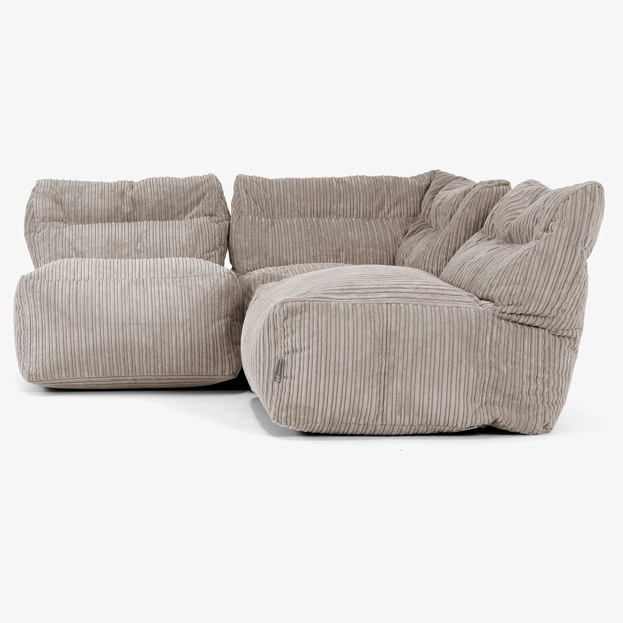 Modulsoffa 3-sits utan Armstöd - Klassisk Manchestertyg Duvgrå - Image 2