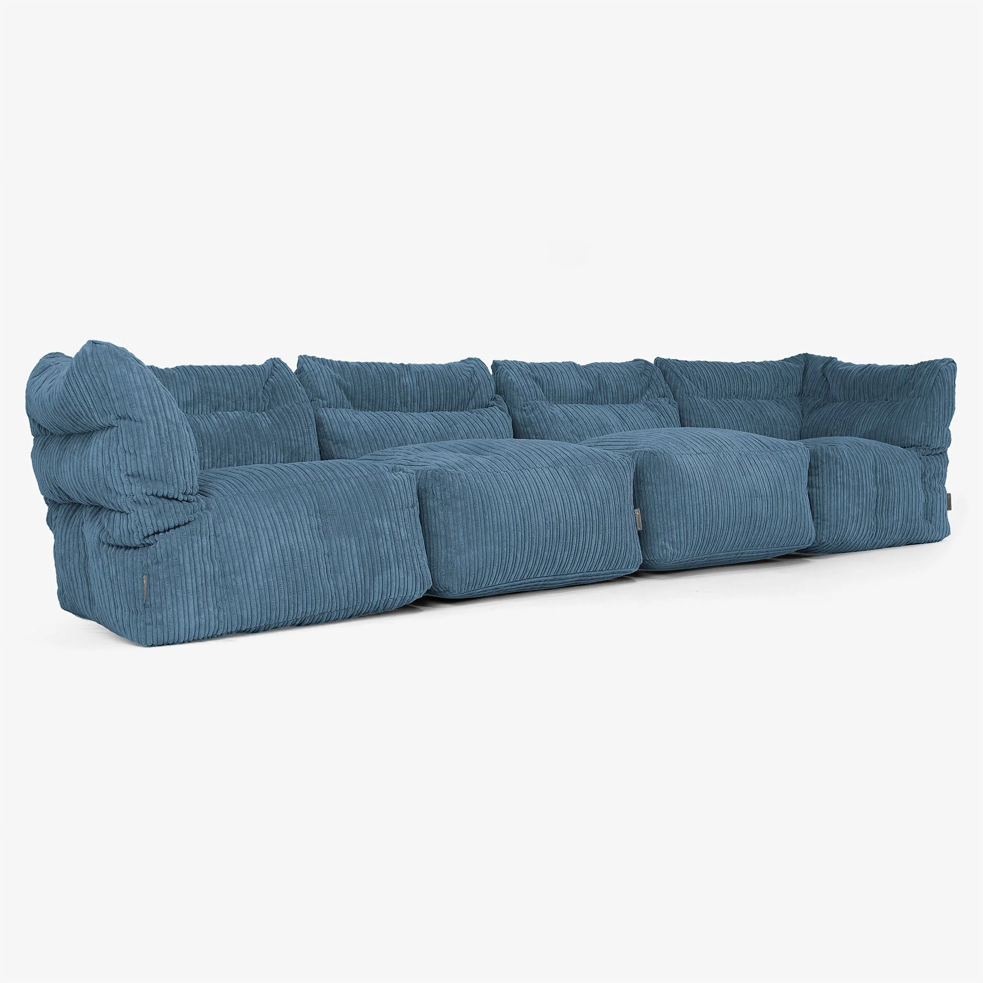 Modulsoffa 4-sits - Klassisk Manchestertyg Marinblå - Image 2