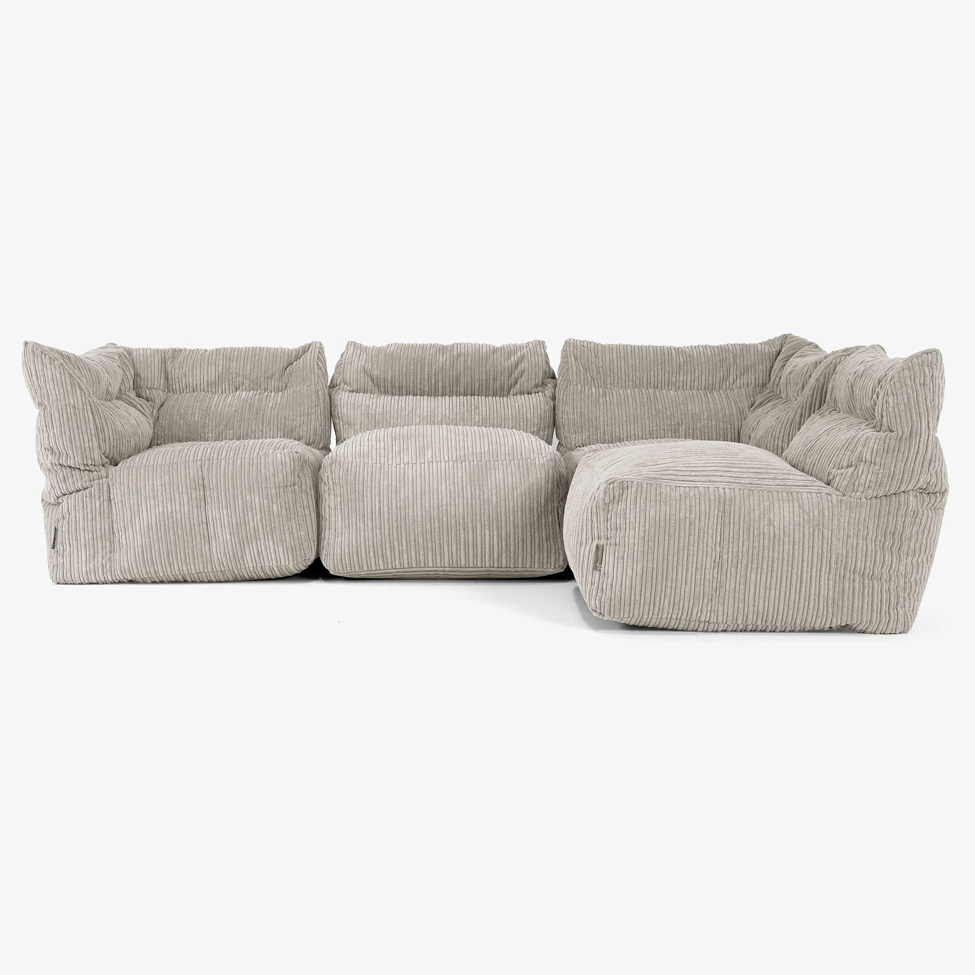 Modulsoffa 4-sits - Klassisk Manchestertyg Minkbrun - Image 3