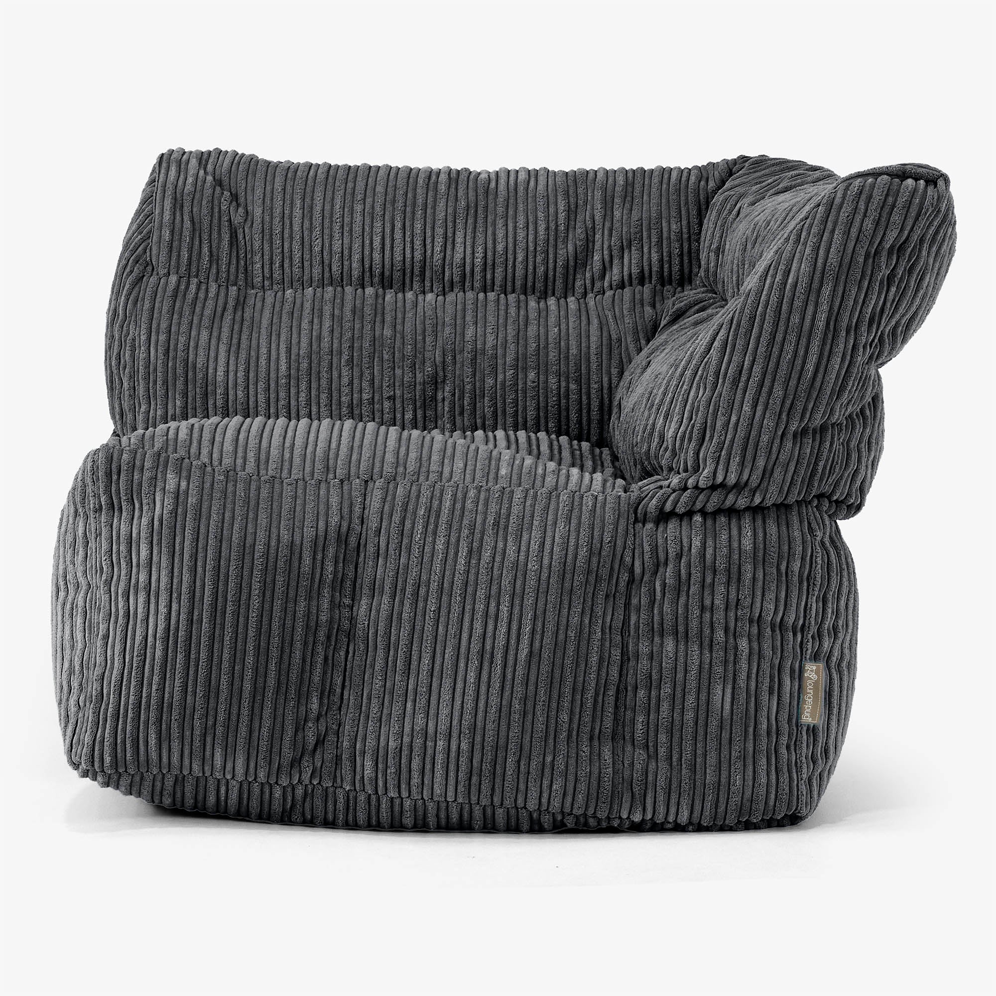 Modulsoffa Sittsäck, Höger Hörnsektion - Klassisk Manchestertyg Svart