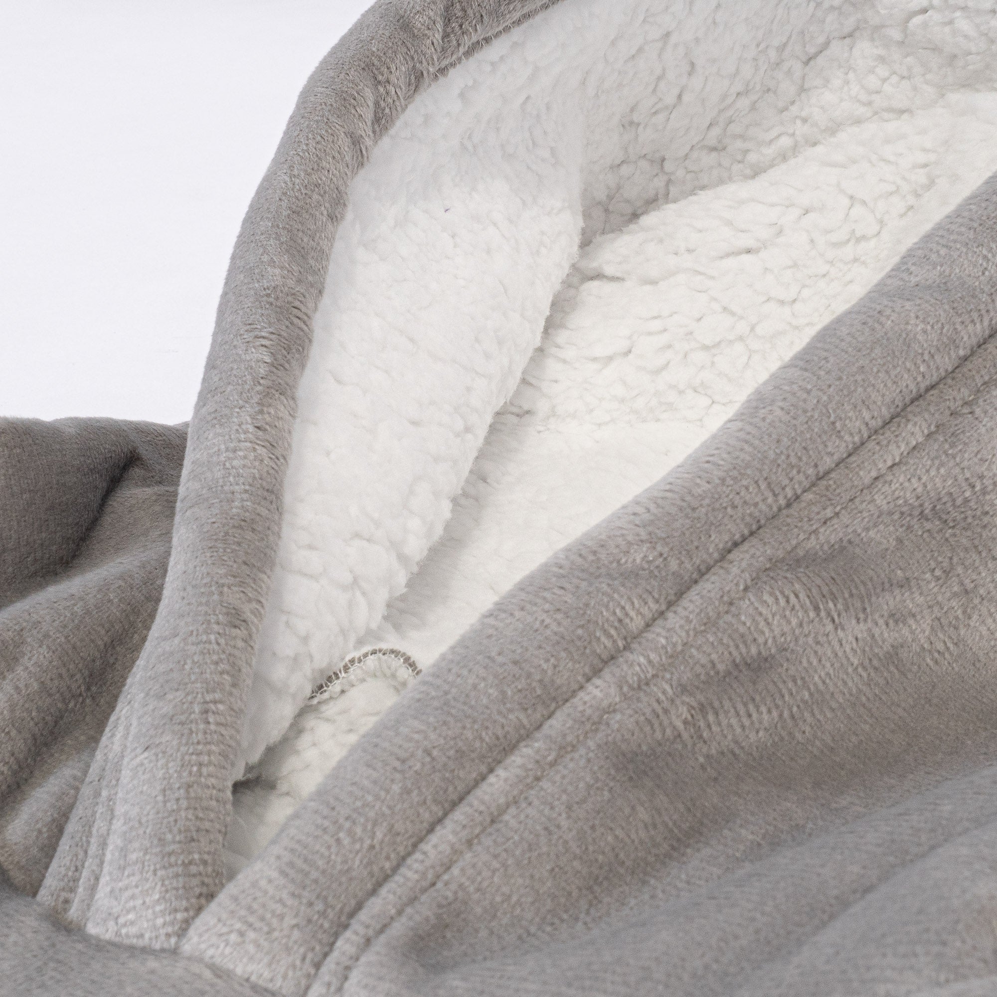 Oversized Hoodie-filt för Vuxna - Minky Grå - Image 5
