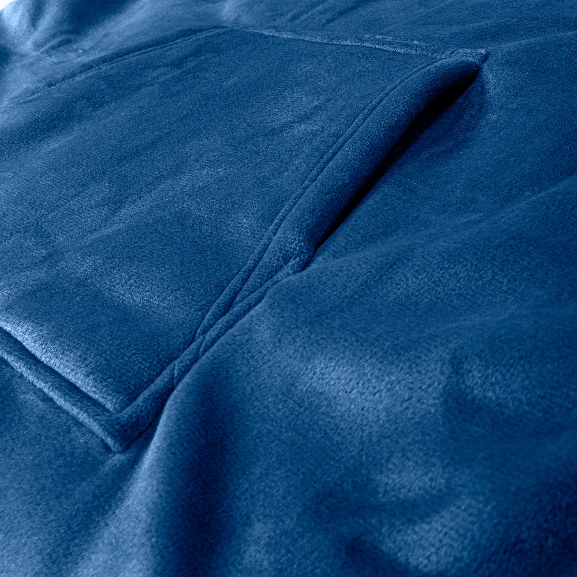 Oversized Hoodie-filt för Vuxna - Minky Mörkblå - Image 5