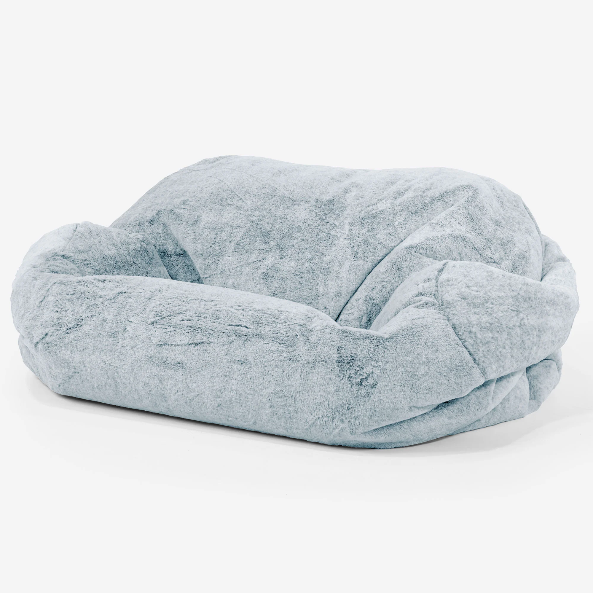 Sabine Saccosäcksoffa - Fuskkaninpäls Gammelblå