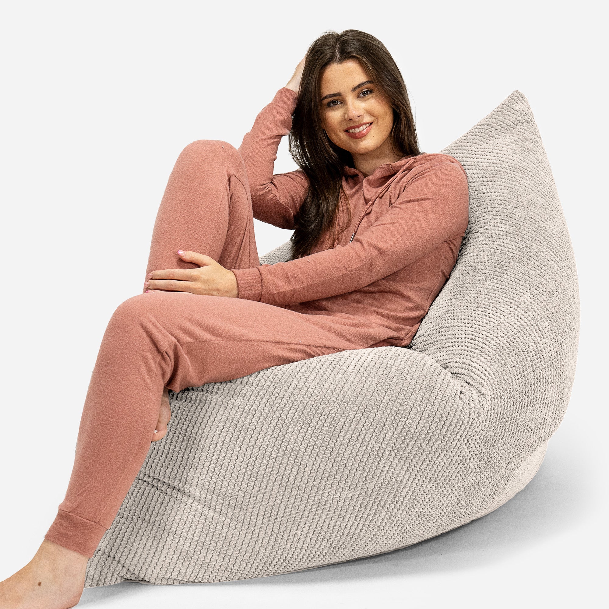 Saccosäck Kudde XXL - Pom-pom Elfenbensvit - Image 4