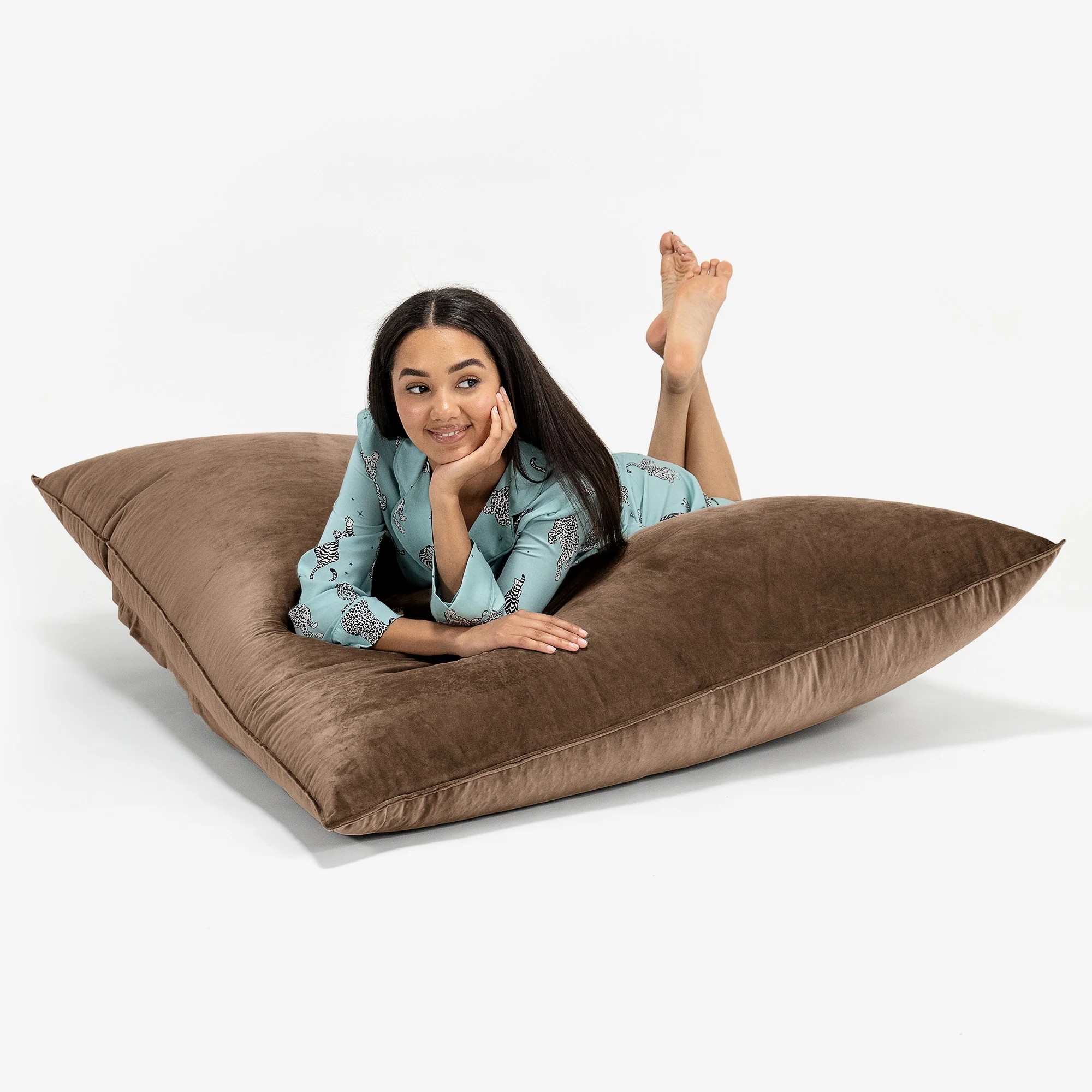 Saccosäck Kudde XXL - Sammet Espresso - Image 3