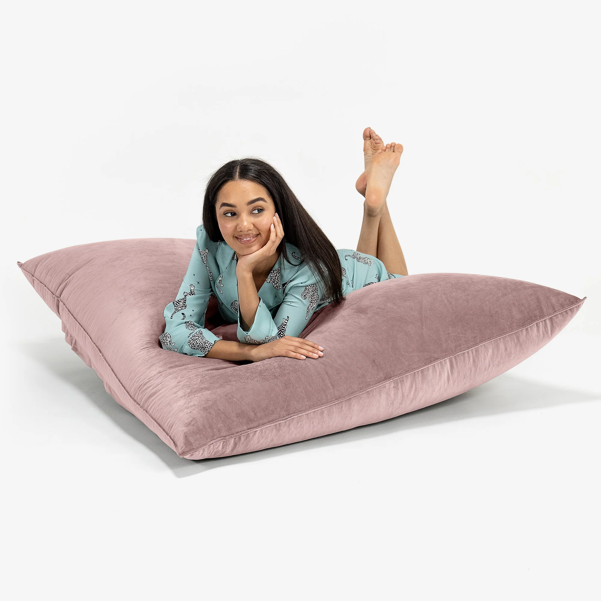 Saccosäck Kudde XXL - Sammet Rosa - Image 3